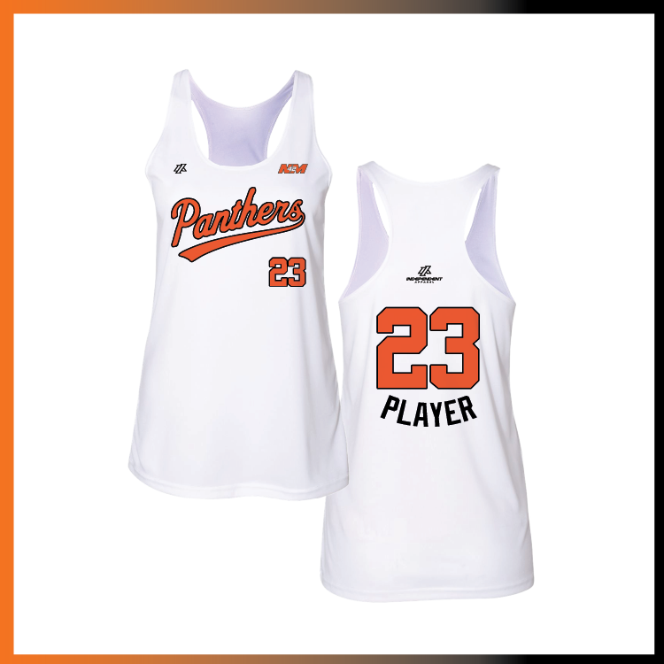 Bustamante 14U Panthers Script Logo Women's Tank Top