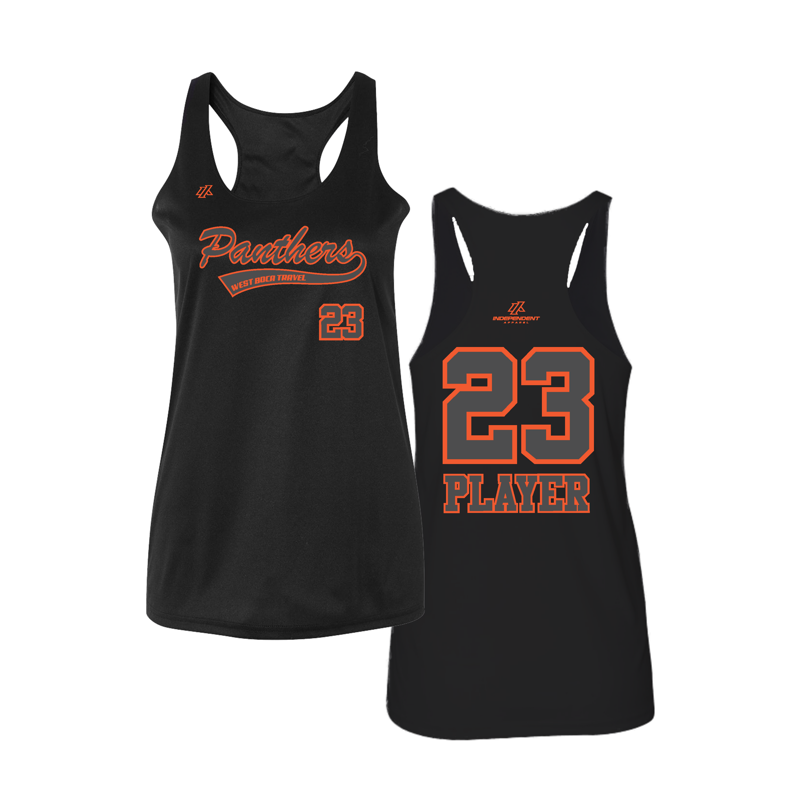 Duesler 10U Script Panthers Logo Tank Top