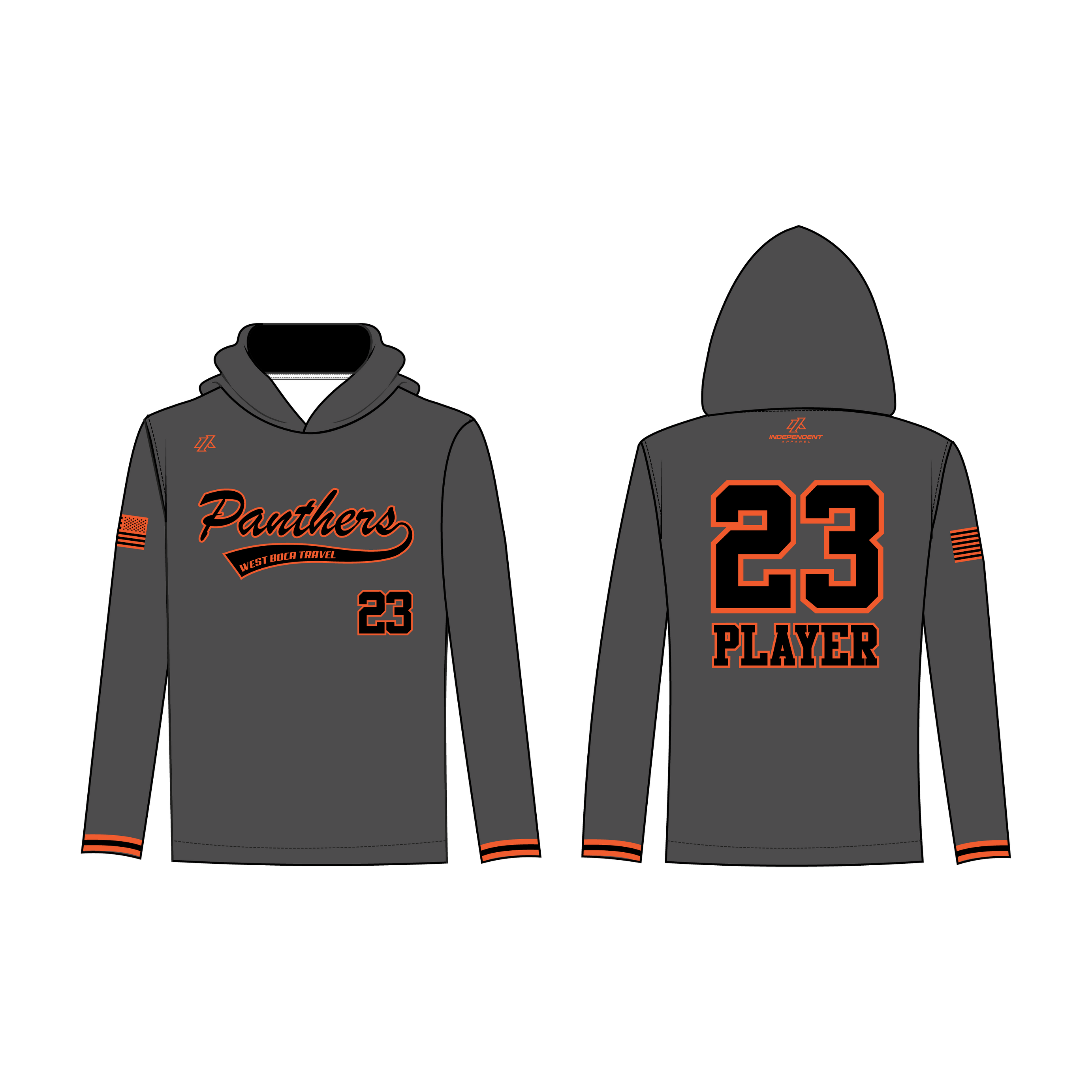 DeFerdinando 9U Charcoal Custom Lightweight Hoodie