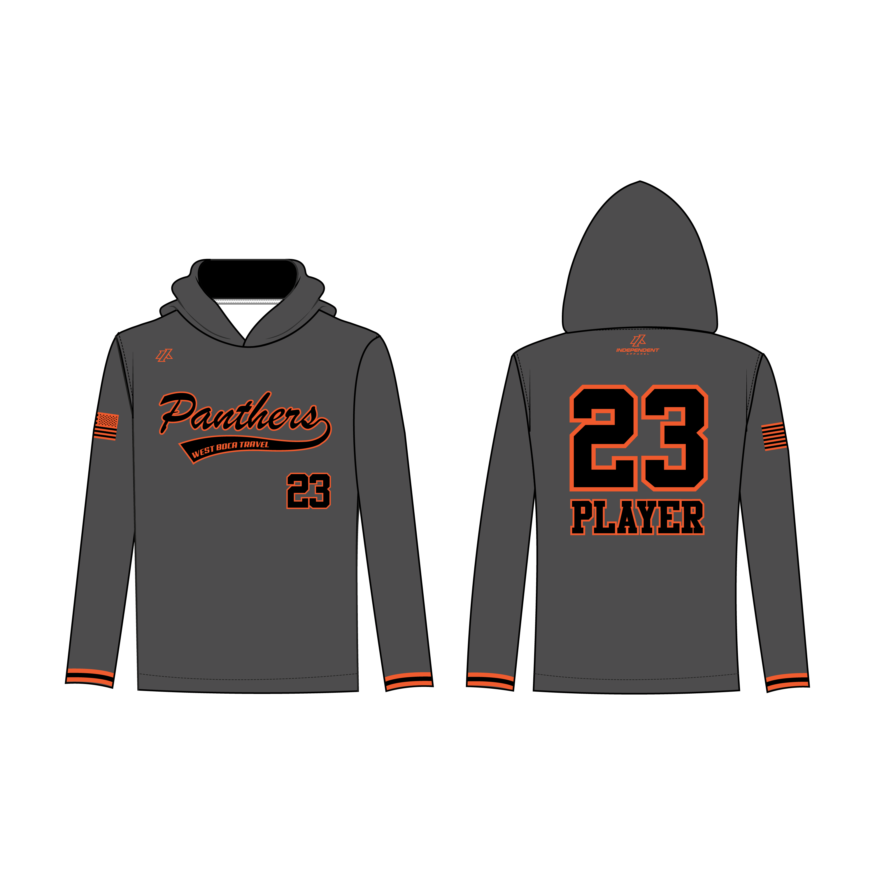 DeFerdinando 9U Charcoal Custom Lightweight Hoodie