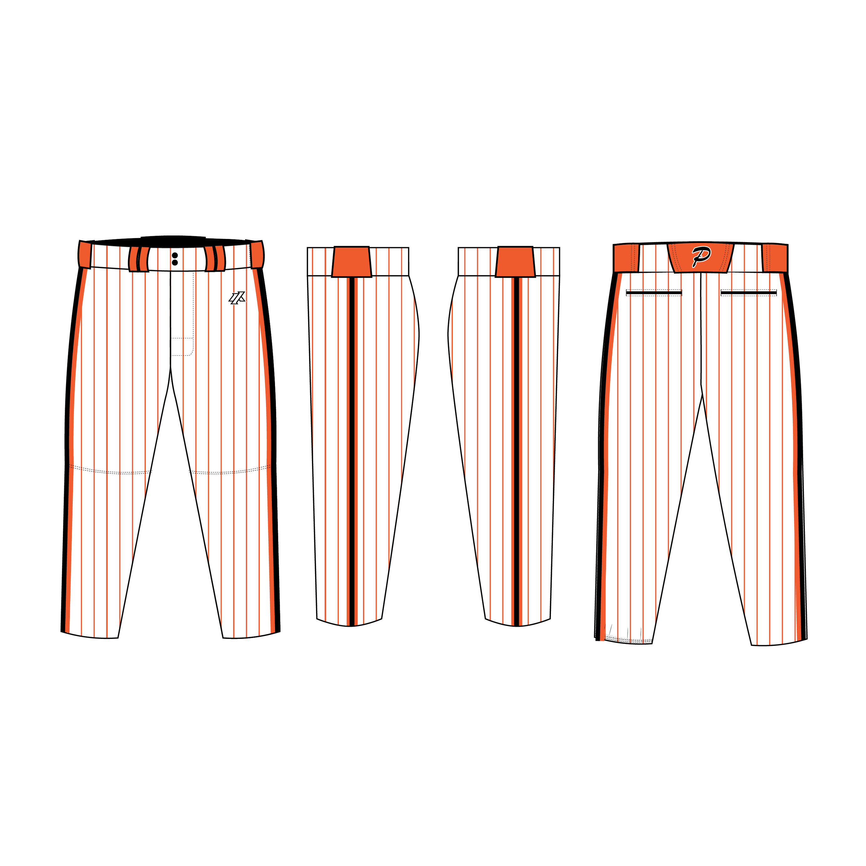 Duesler 10U White Pinstripe Pants/Knickers
