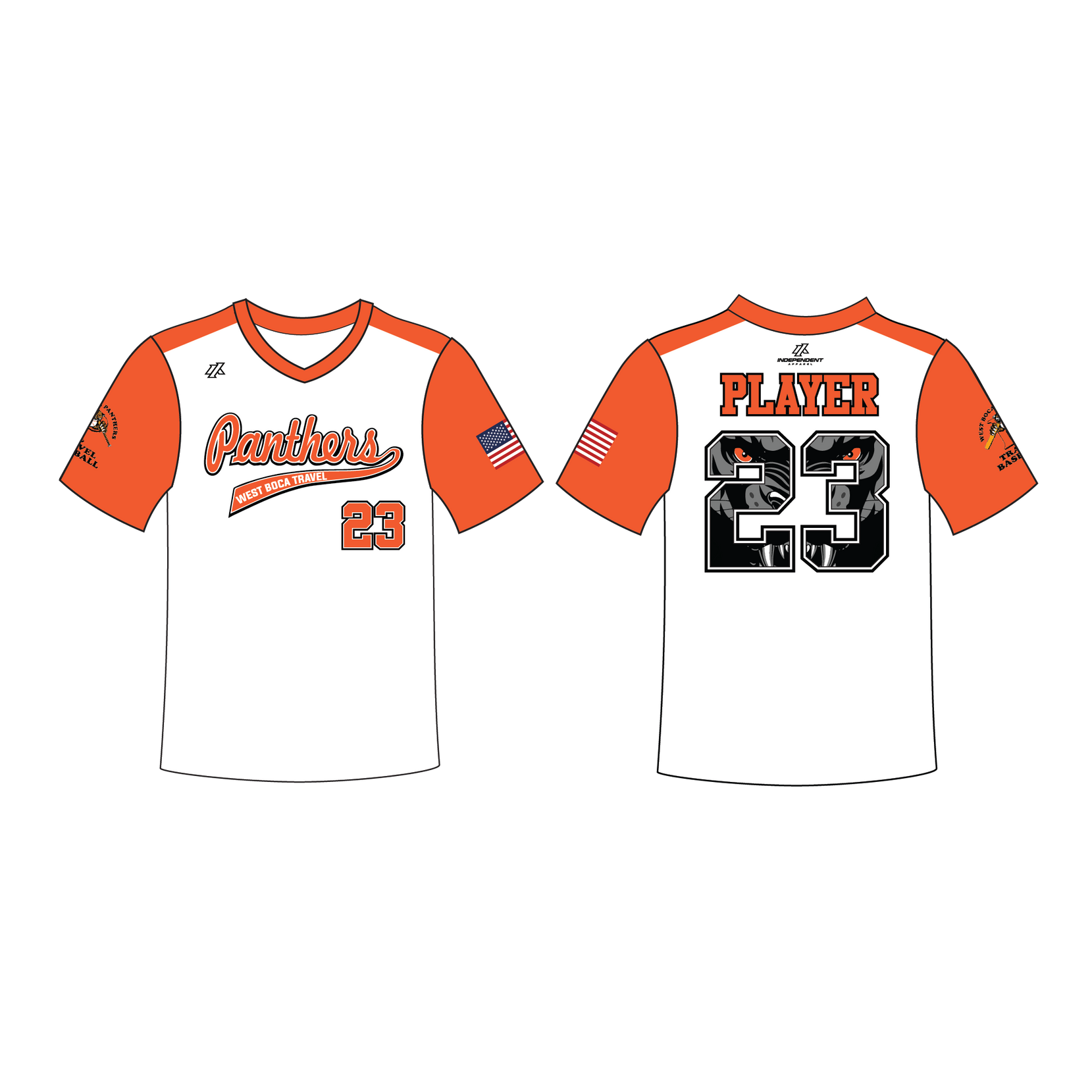 Ferraro 11U Custom V-Neck White Jersey