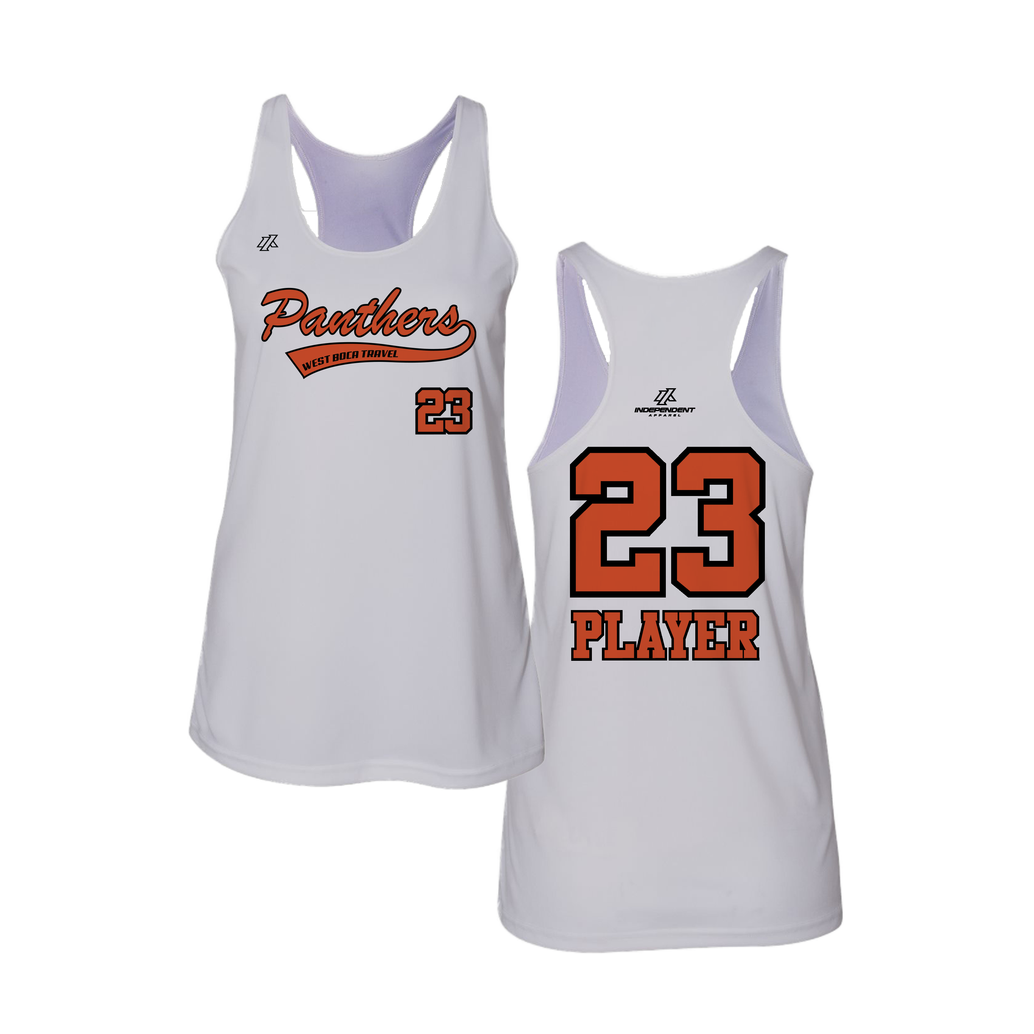 Riggio 8U Script Panthers Logo Tank Top