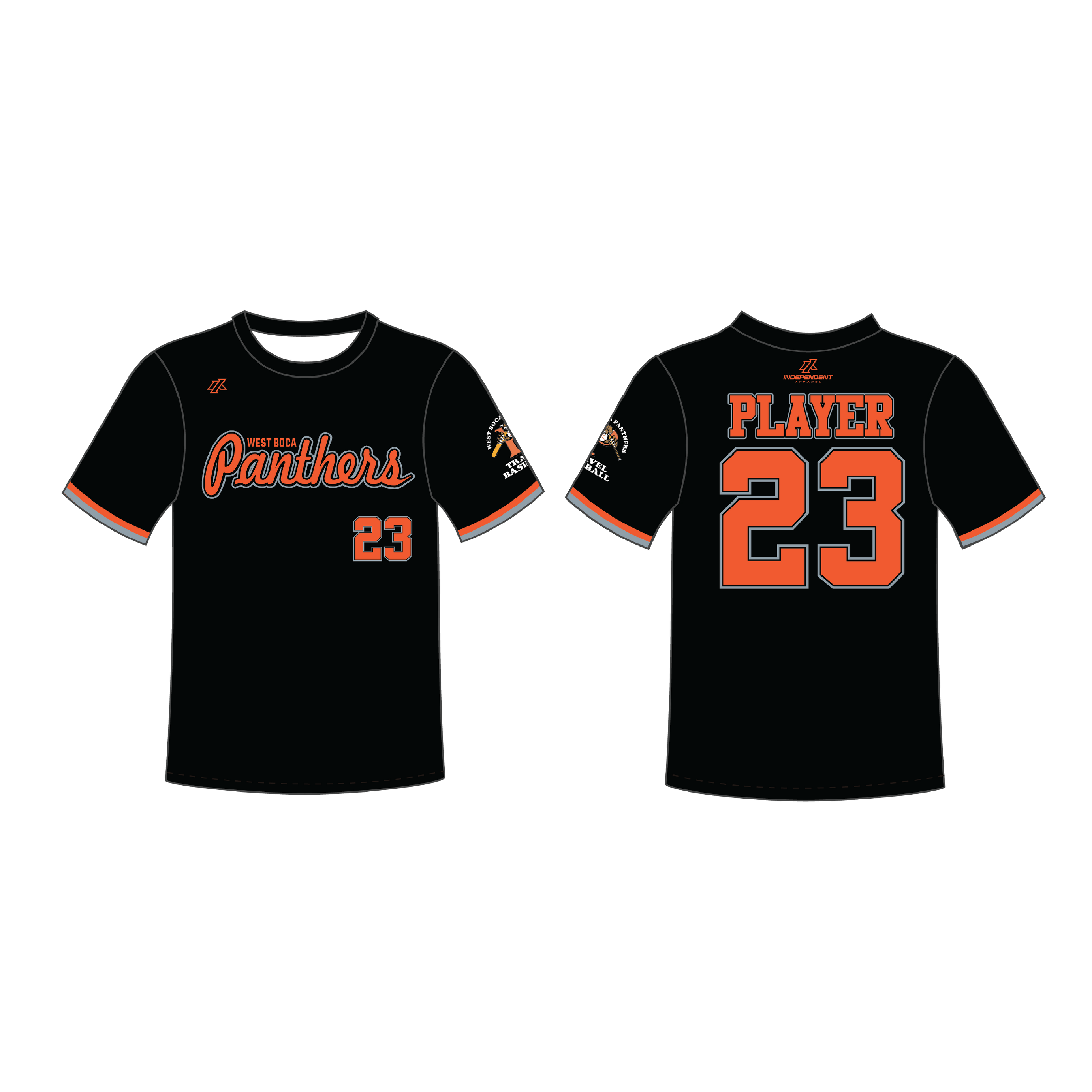 Lewis 14U Panthers Black Crew Neck Jersey