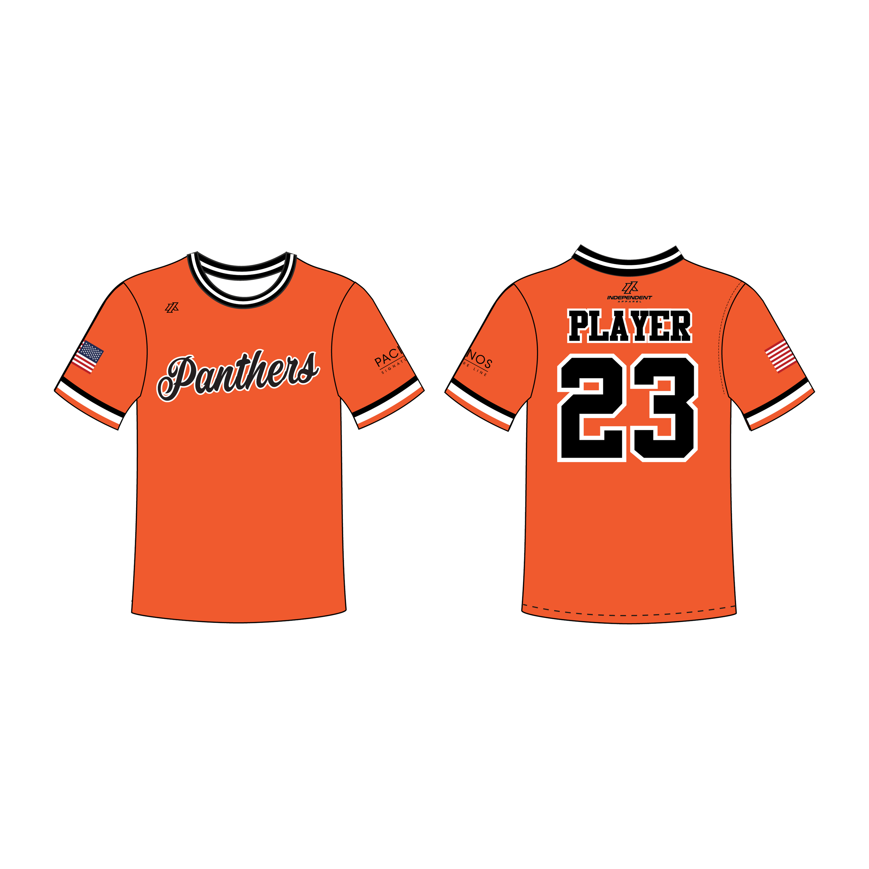 Perlman 7U Orange Crew Neck Jersey