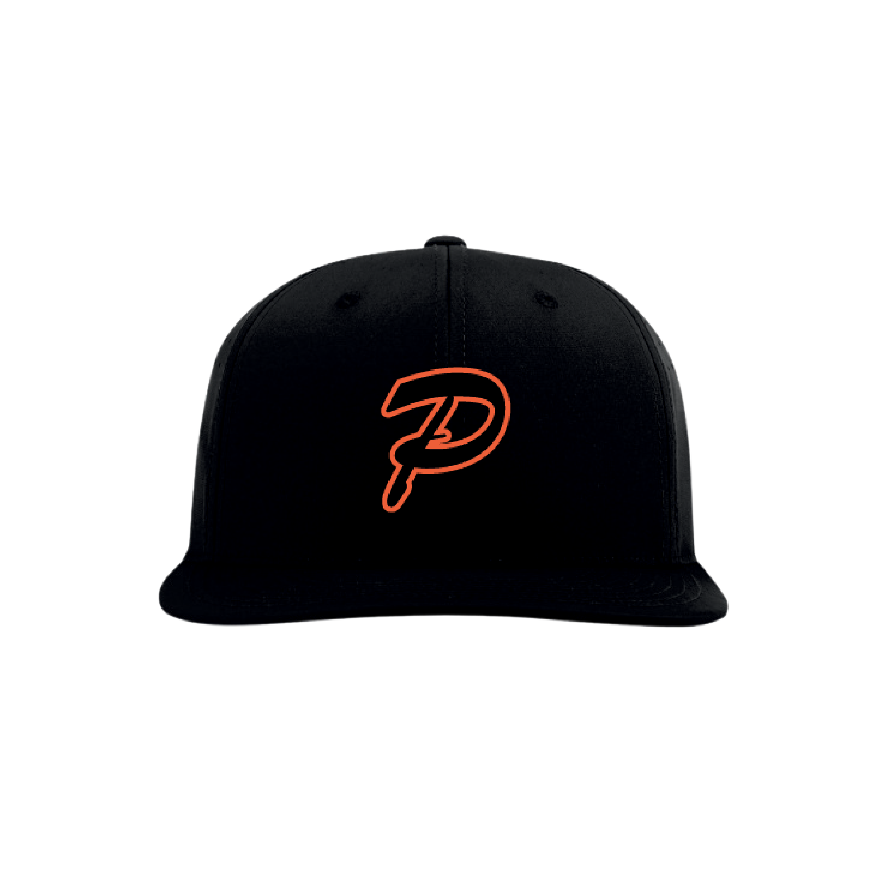 Perlman 7U Script P Logo Black Fitted Hat