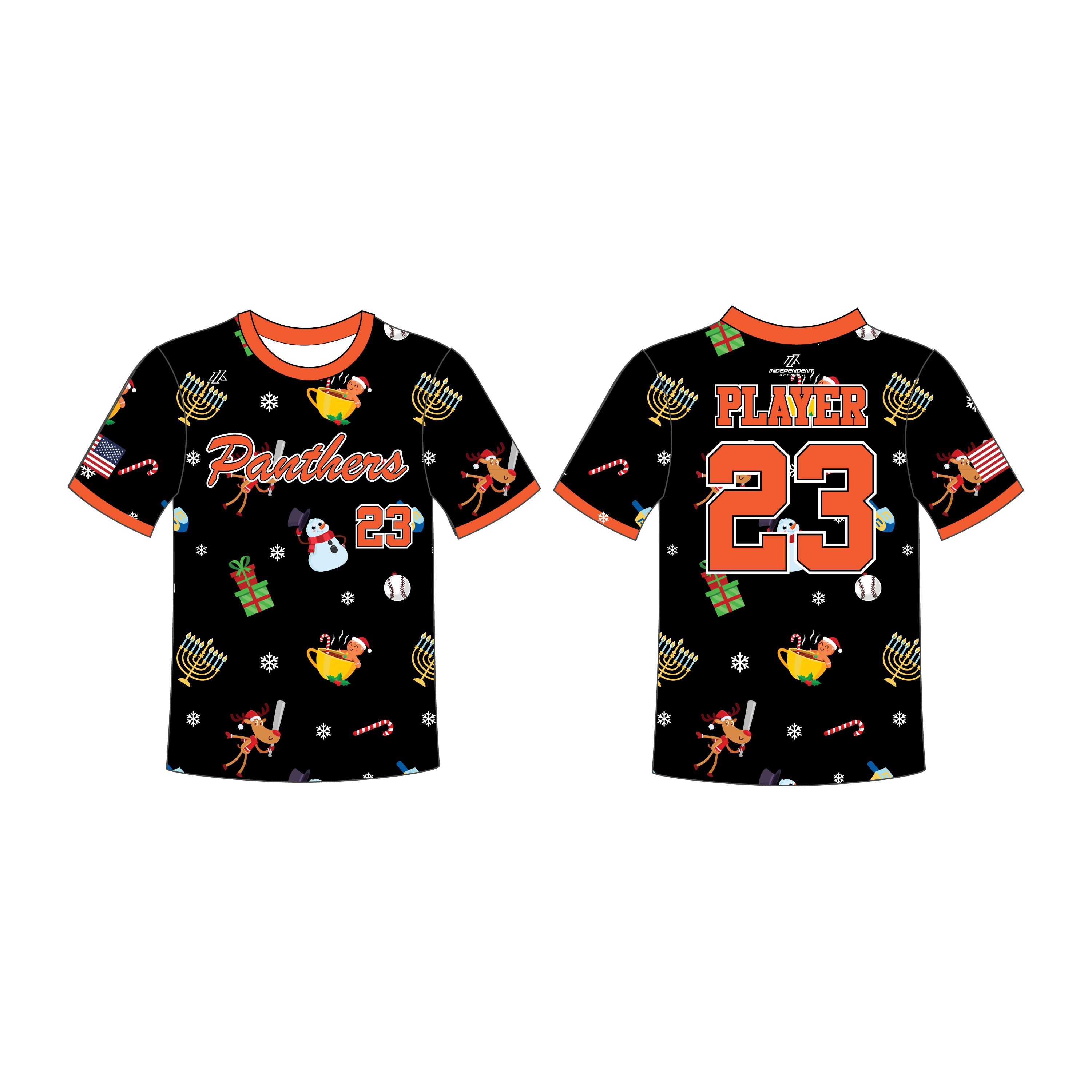 Perlman 7U Black Holiday Crew Neck Jersey