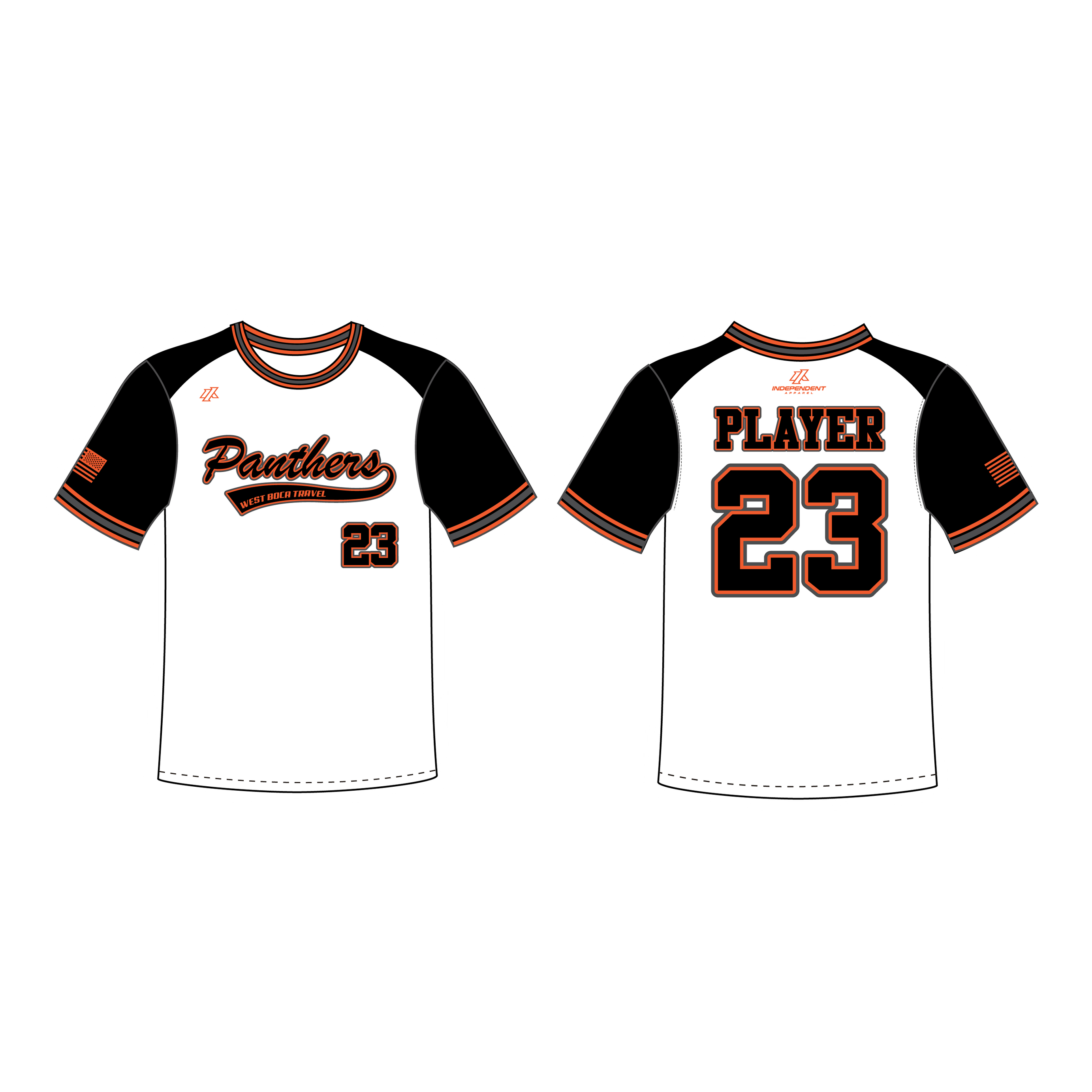 Riggio 9U White & Black Colorblock Jersey