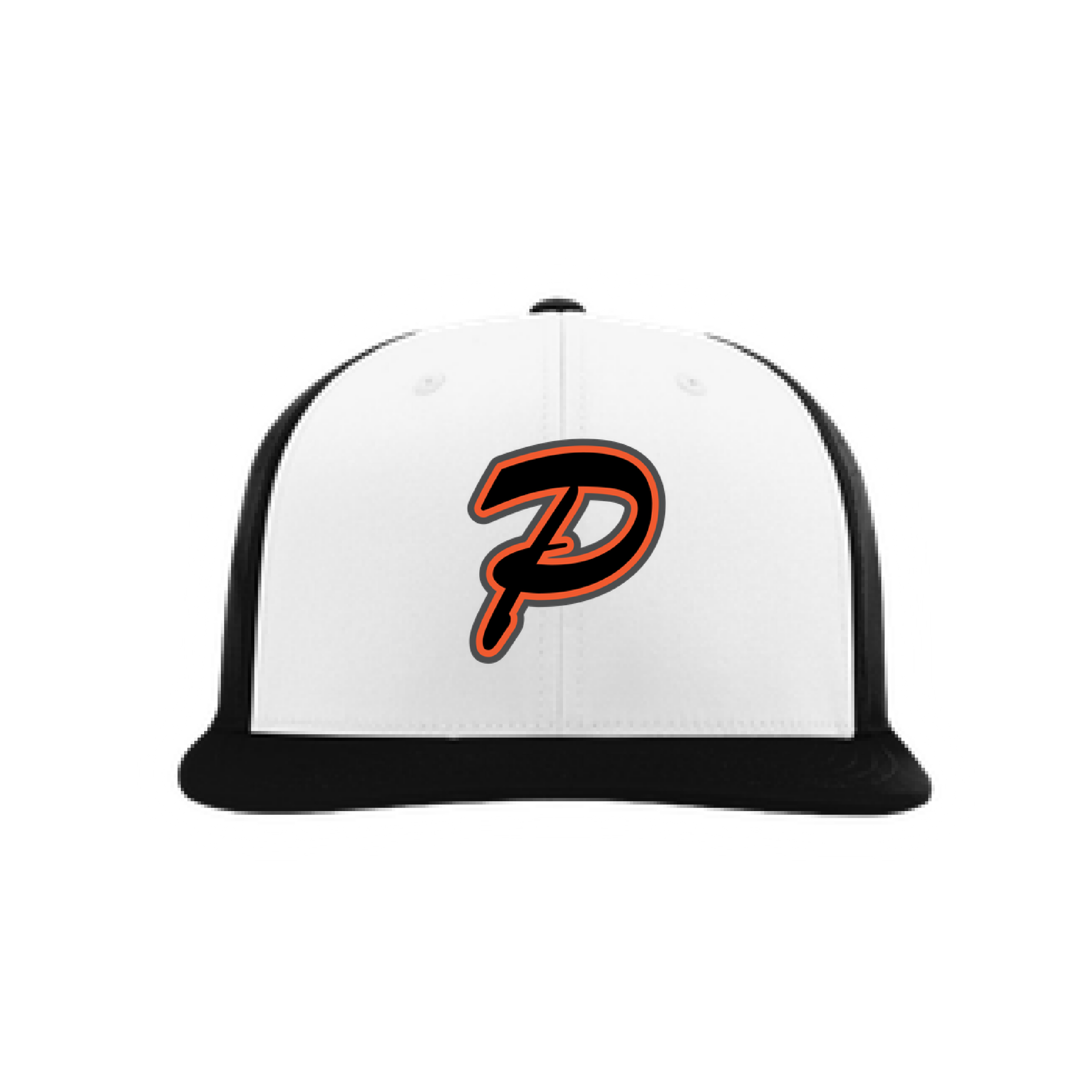 Riggio 9U Script P Logo White/Black Fitted Hat