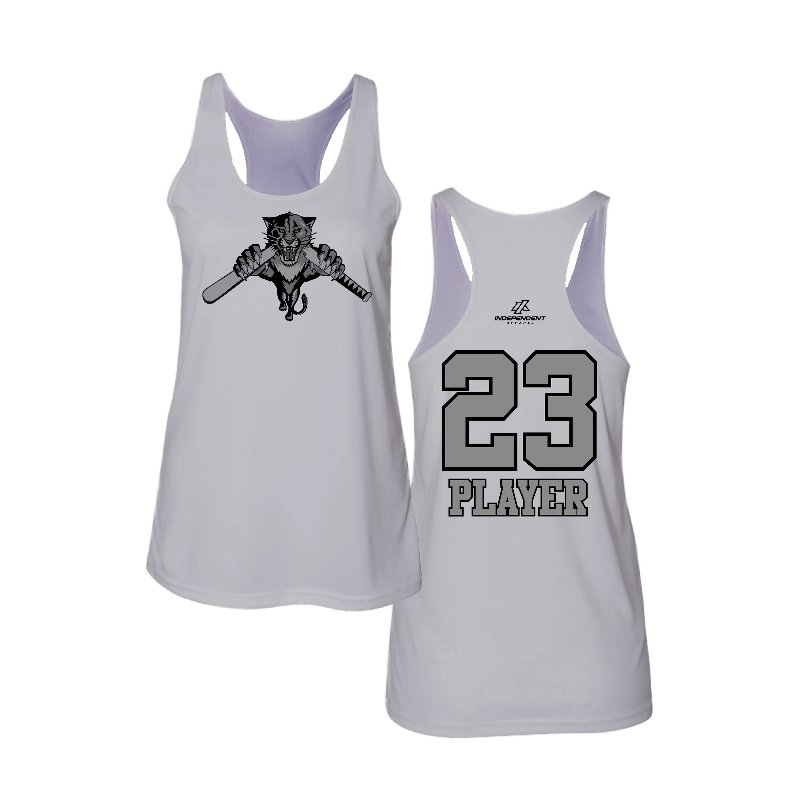Dolman 10U Greyed Out Panther Logo Women's Tank Top