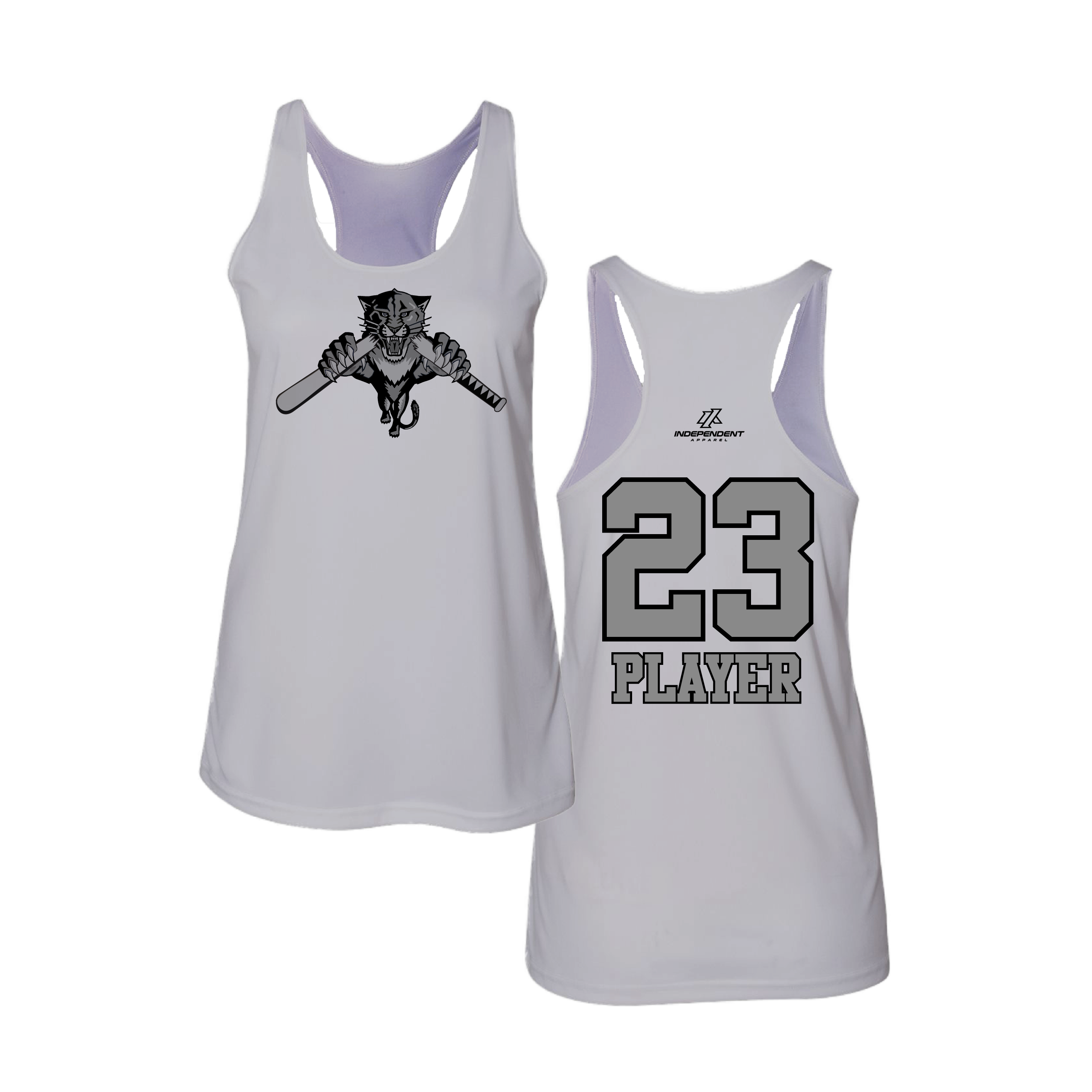 Dolman 10U Greyed Out Panther Logo Women's Tank Top