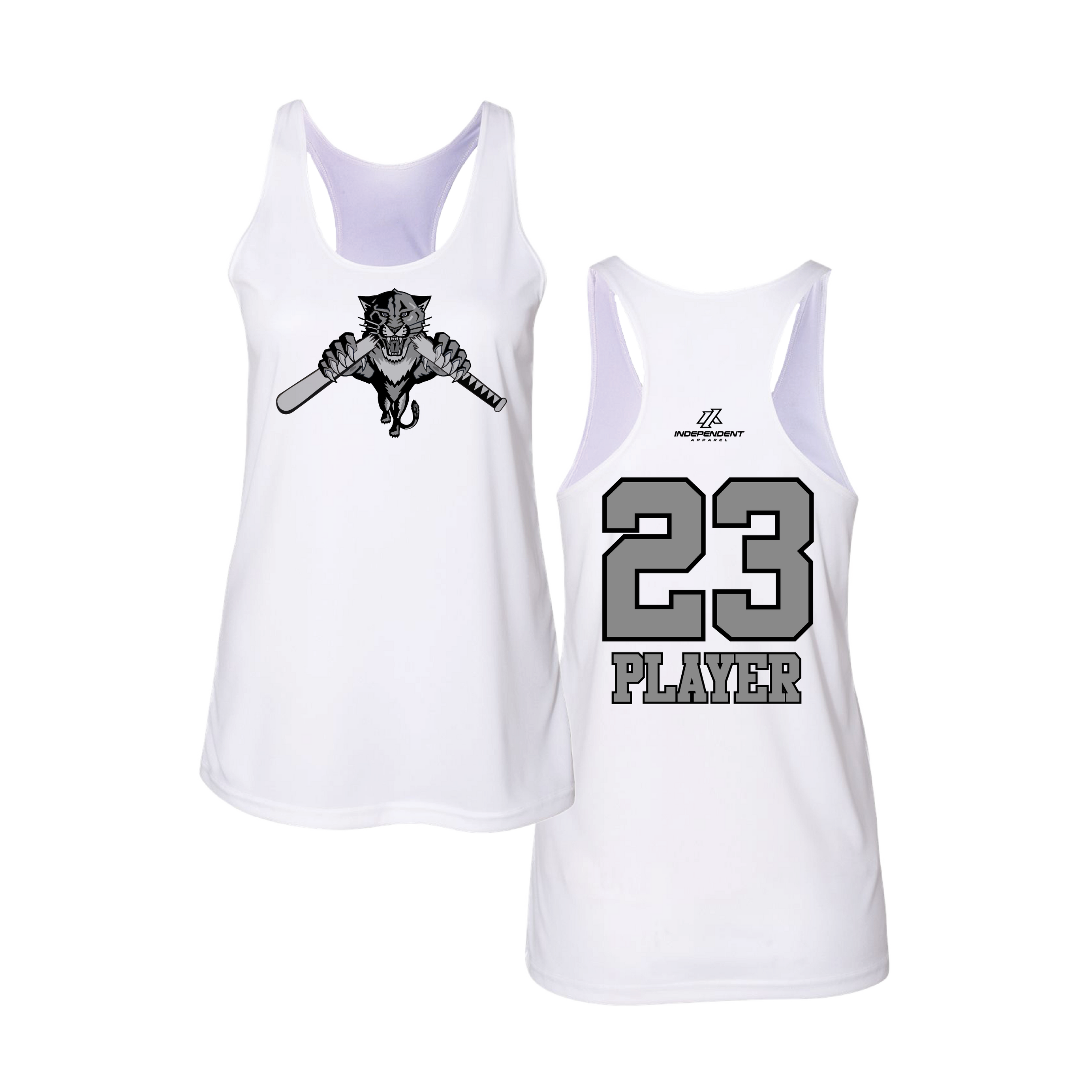 Dolman 10U Greyed Out Panther Logo Women's Tank Top