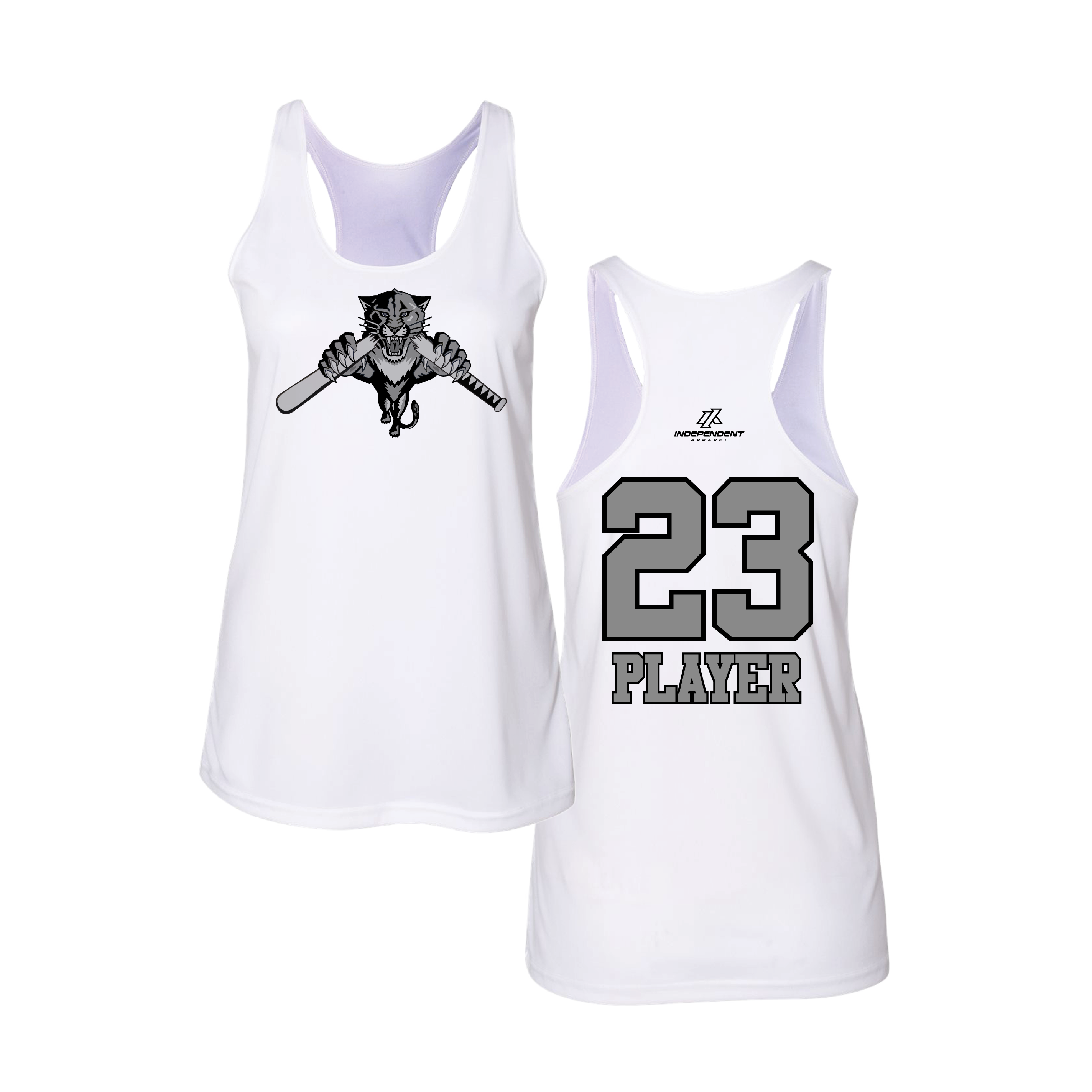 Dolman 10U Greyed Out Panther Logo Women's Tank Top