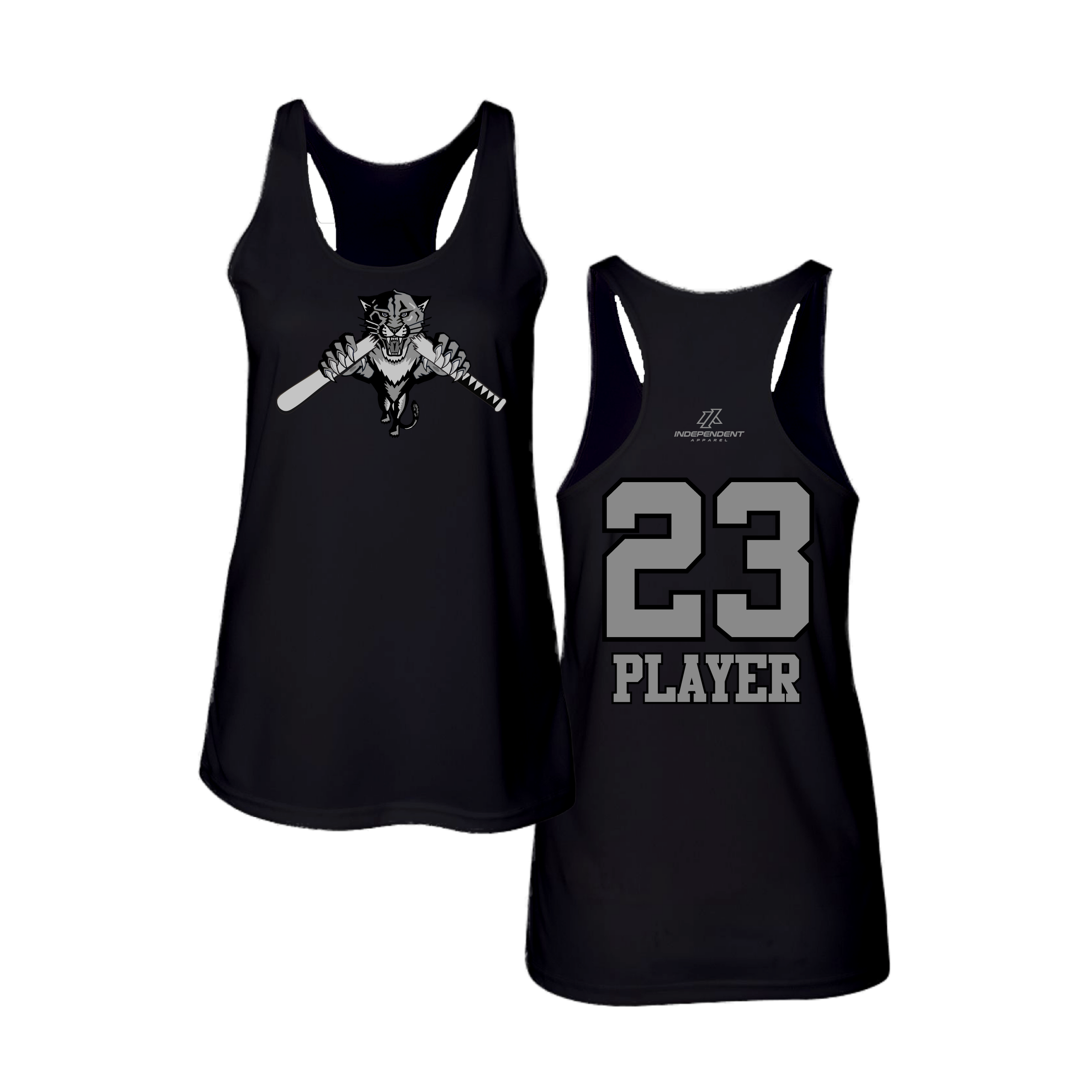Dolman 10U Greyed Out Panther Logo Women's Tank Top
