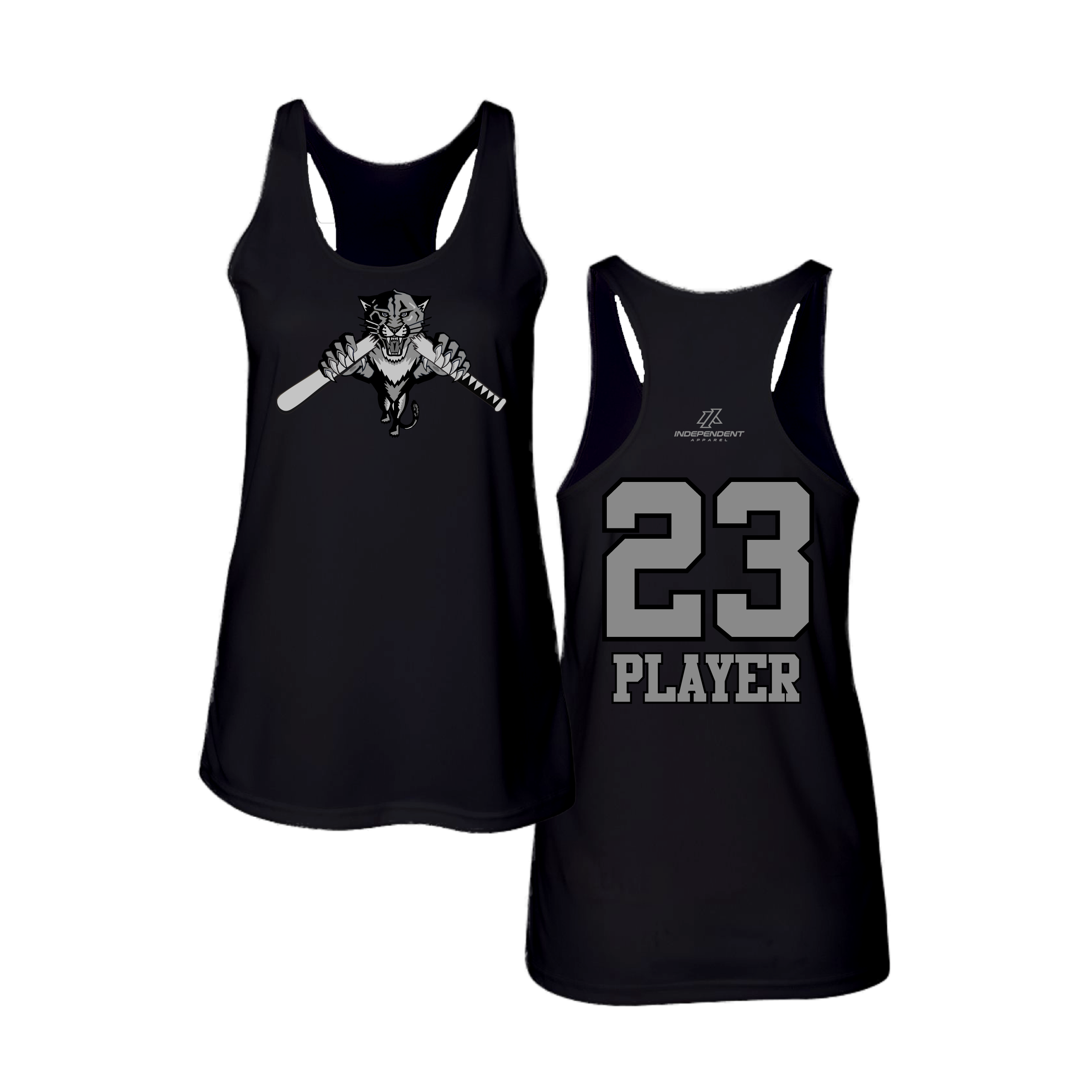 Dolman 10U Greyed Out Panther Logo Women's Tank Top