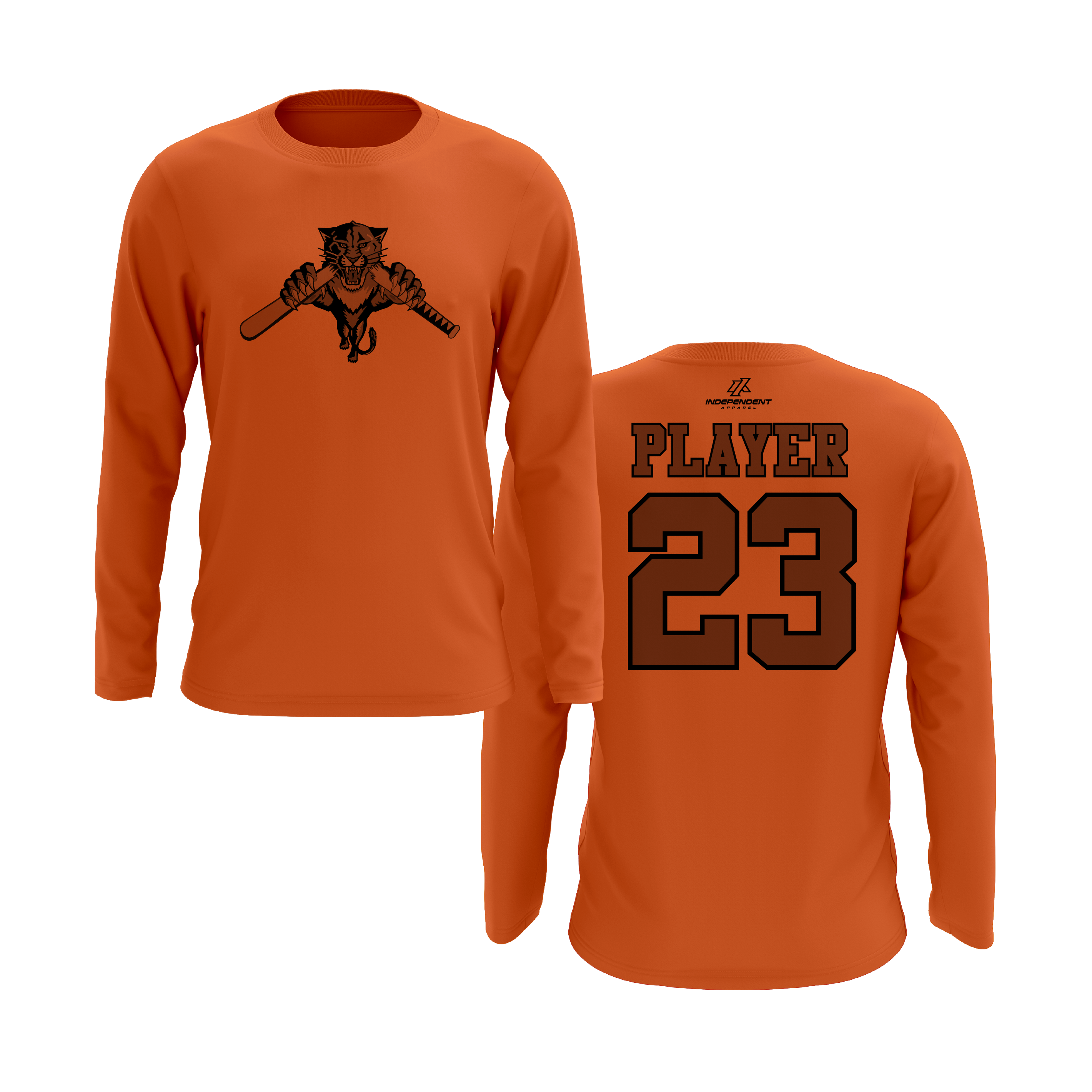 Dolman 10U Greyed Out Panther Logo Long Sleeve Shirt