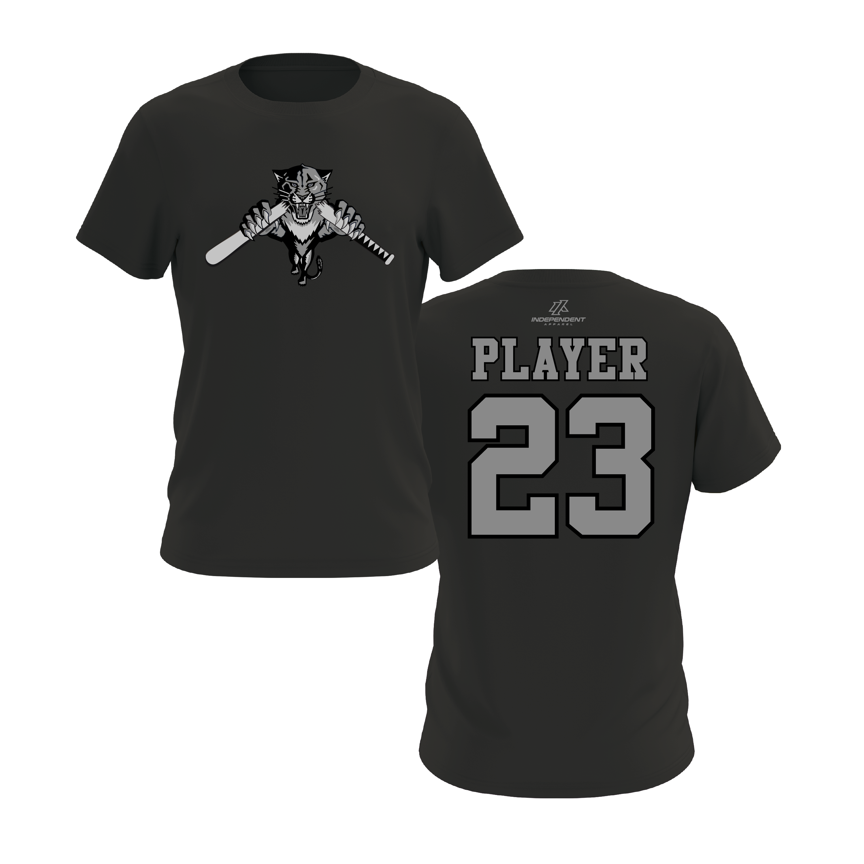 Dolman 10U Greyed Out Panther Short Sleeve Shirt