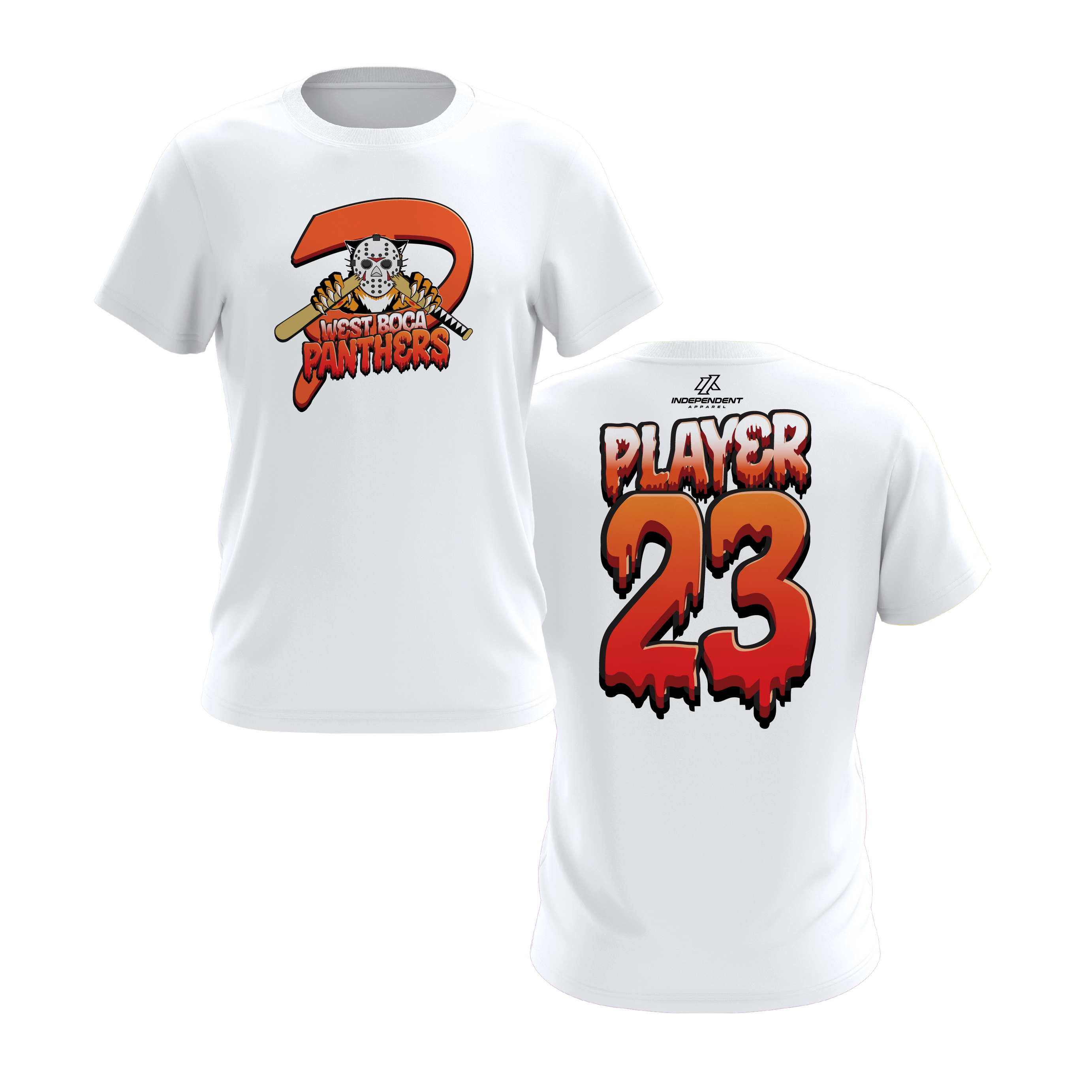 Dolman 10U Halloween Logo White Short Sleeve Shirt