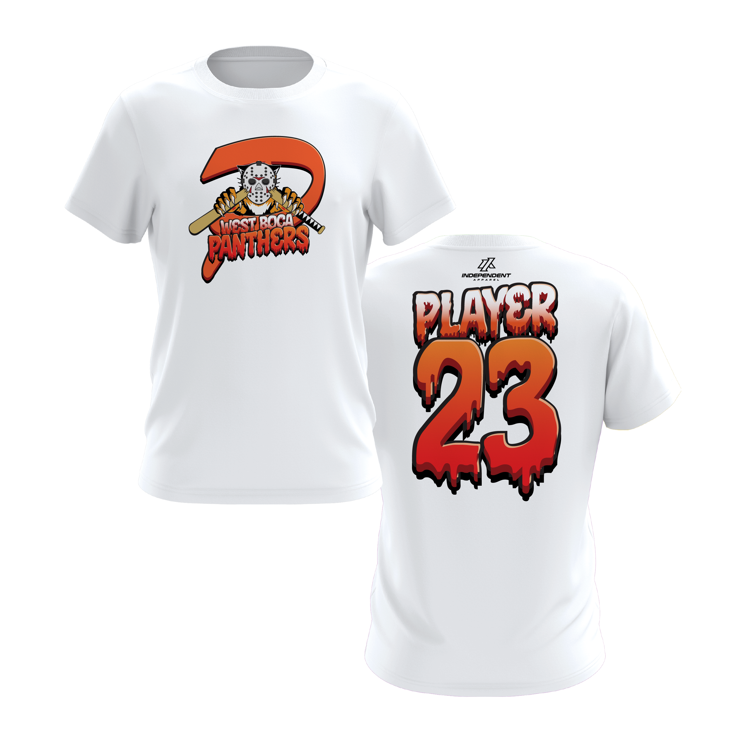 Dolman 10U Halloween Logo White Short Sleeve Shirt