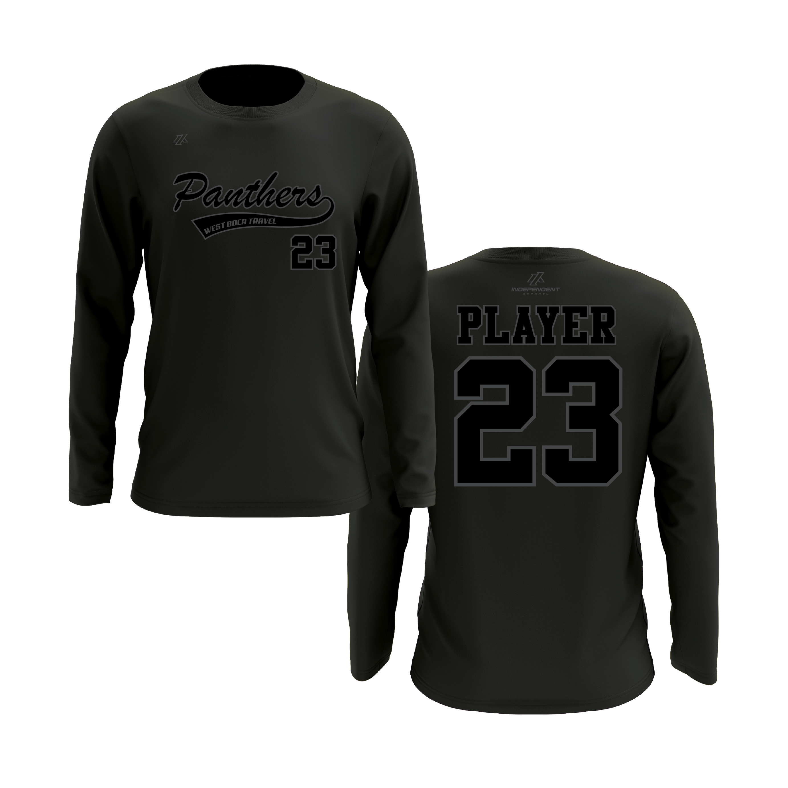 Dolman 10U Blackout Logo Black Long Sleeve Shirt