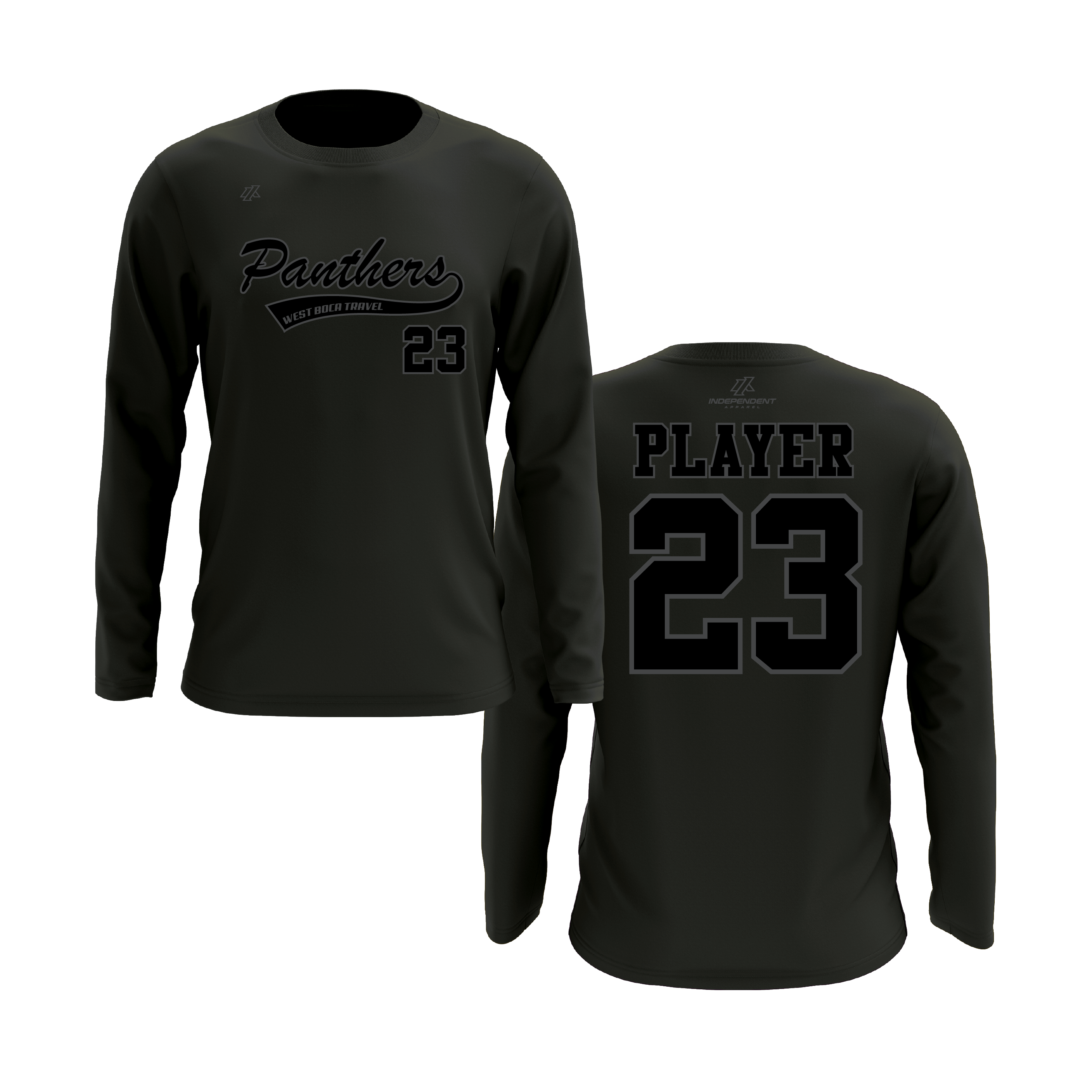 Dolman 10U Blackout Logo Black Long Sleeve Shirt