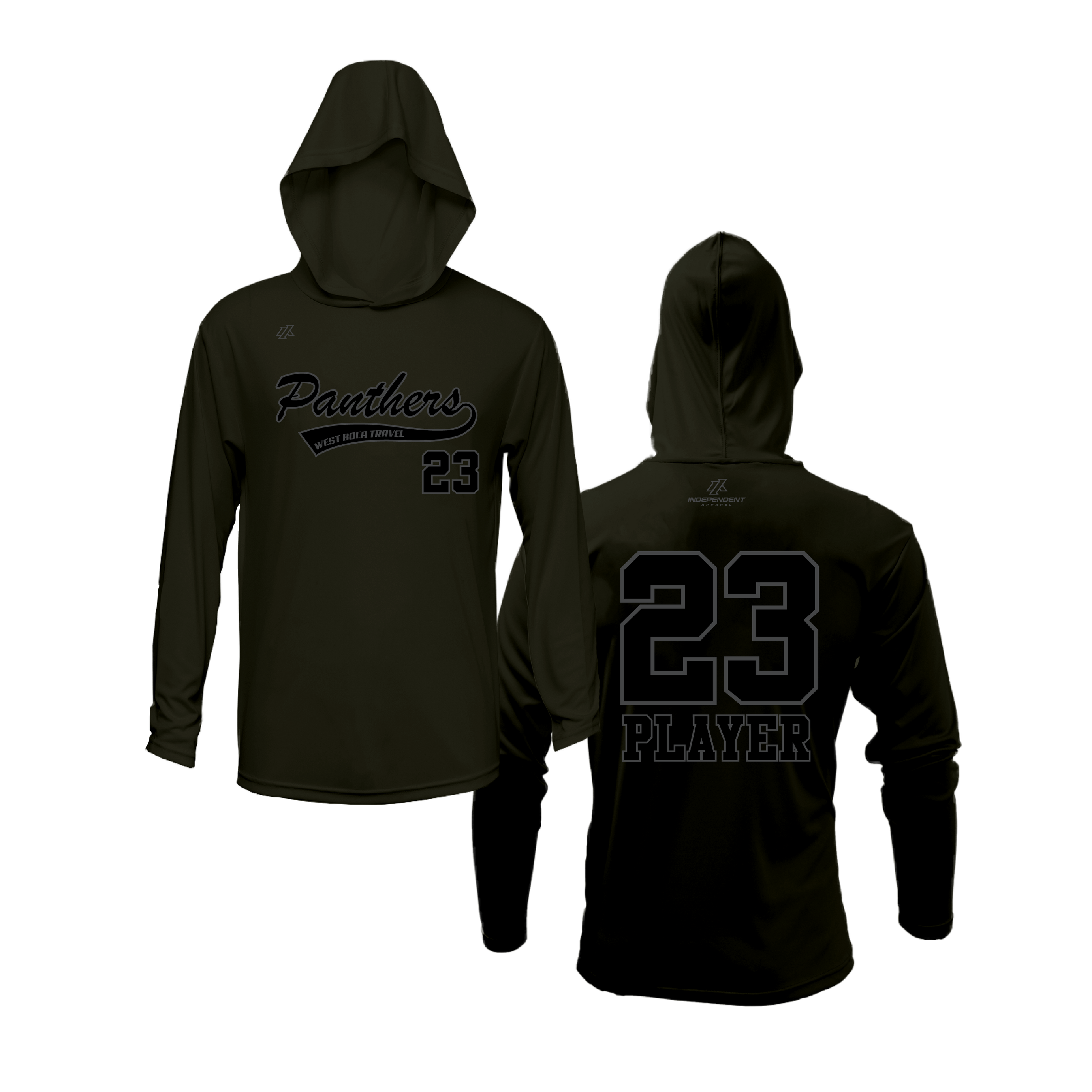 Dolman 10U Blackout Logo Black Lightweight Hoodie