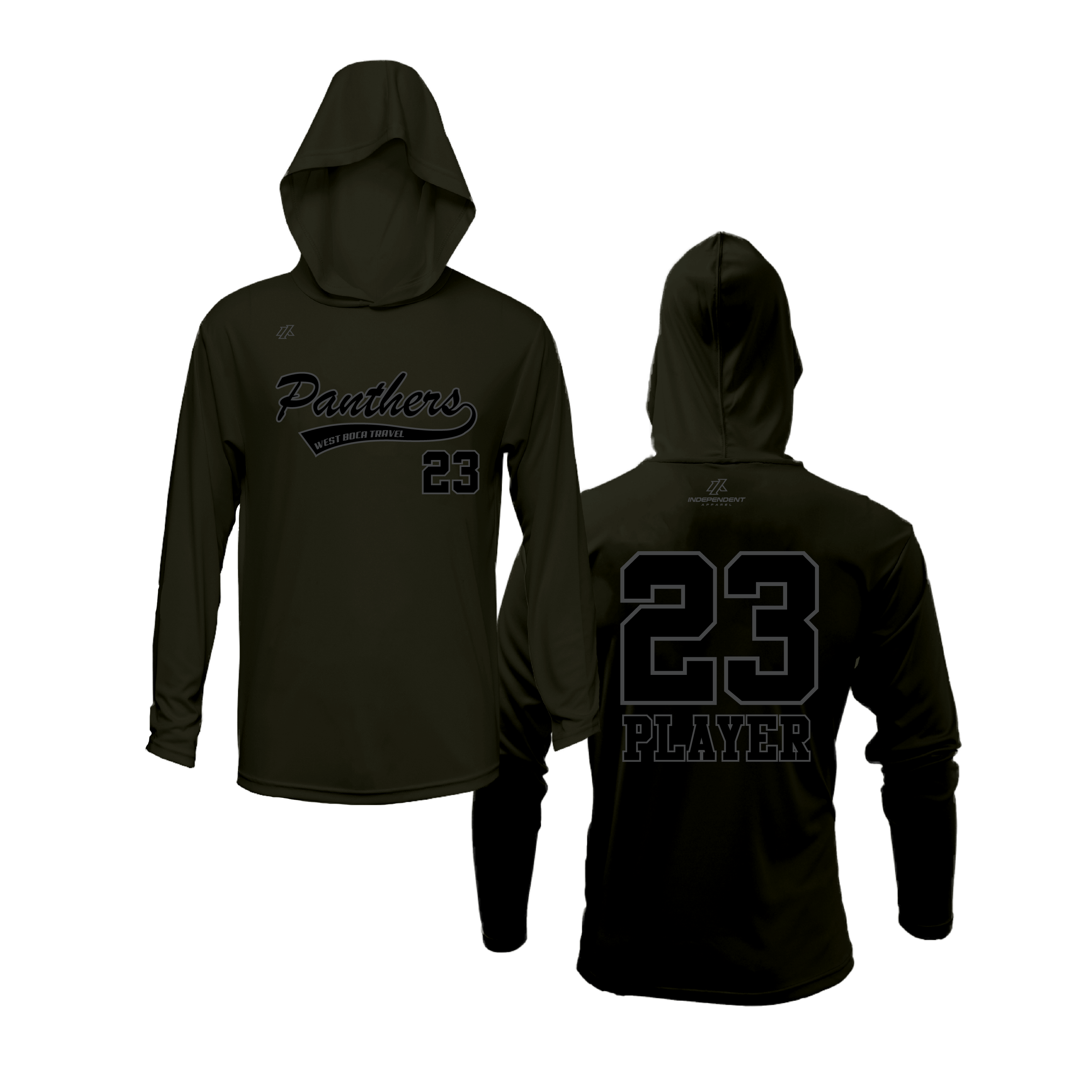 Dolman 10U Blackout Logo Black Lightweight Hoodie