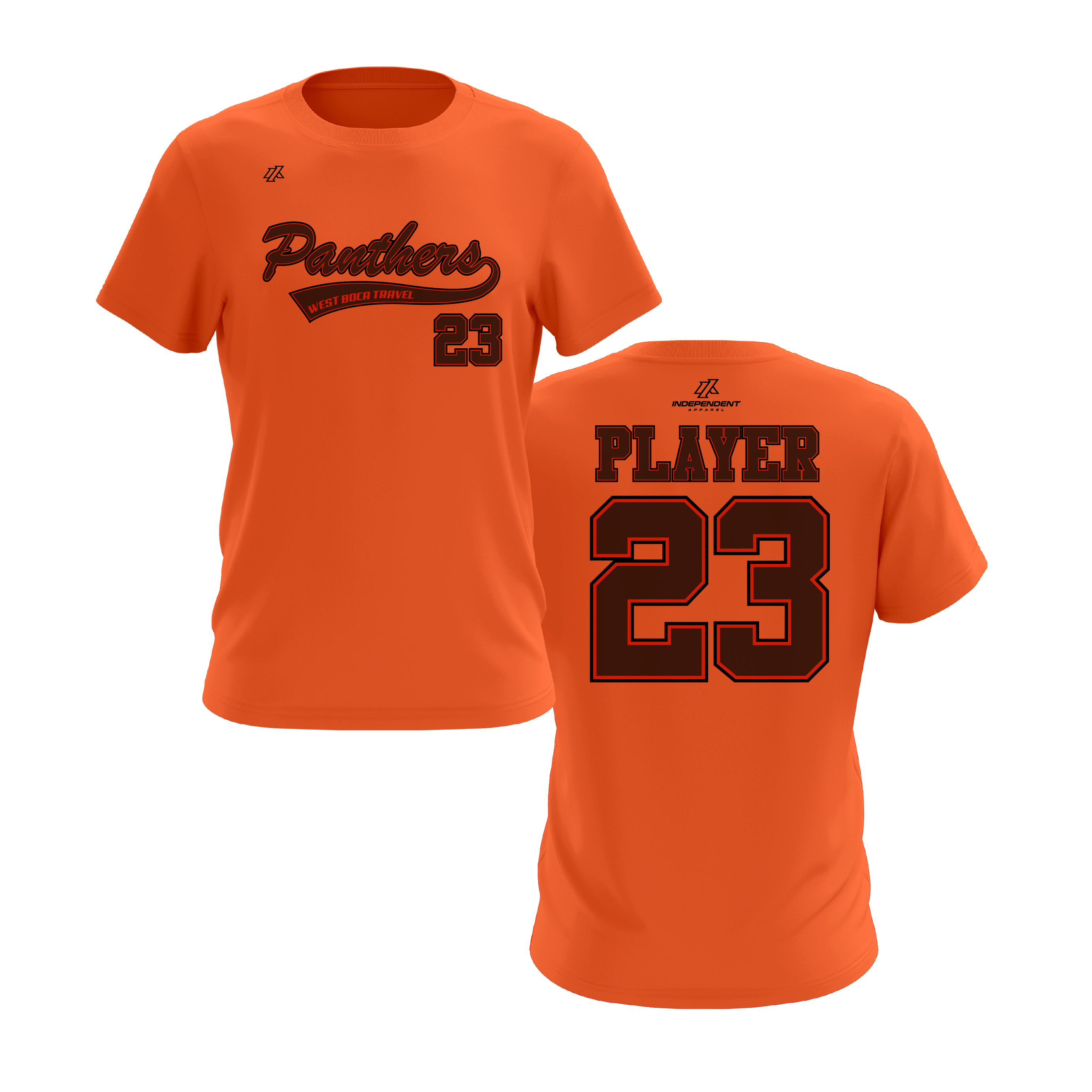 Dolman 10U Charcoal Panthers Script Logo Short Sleeve Shirt