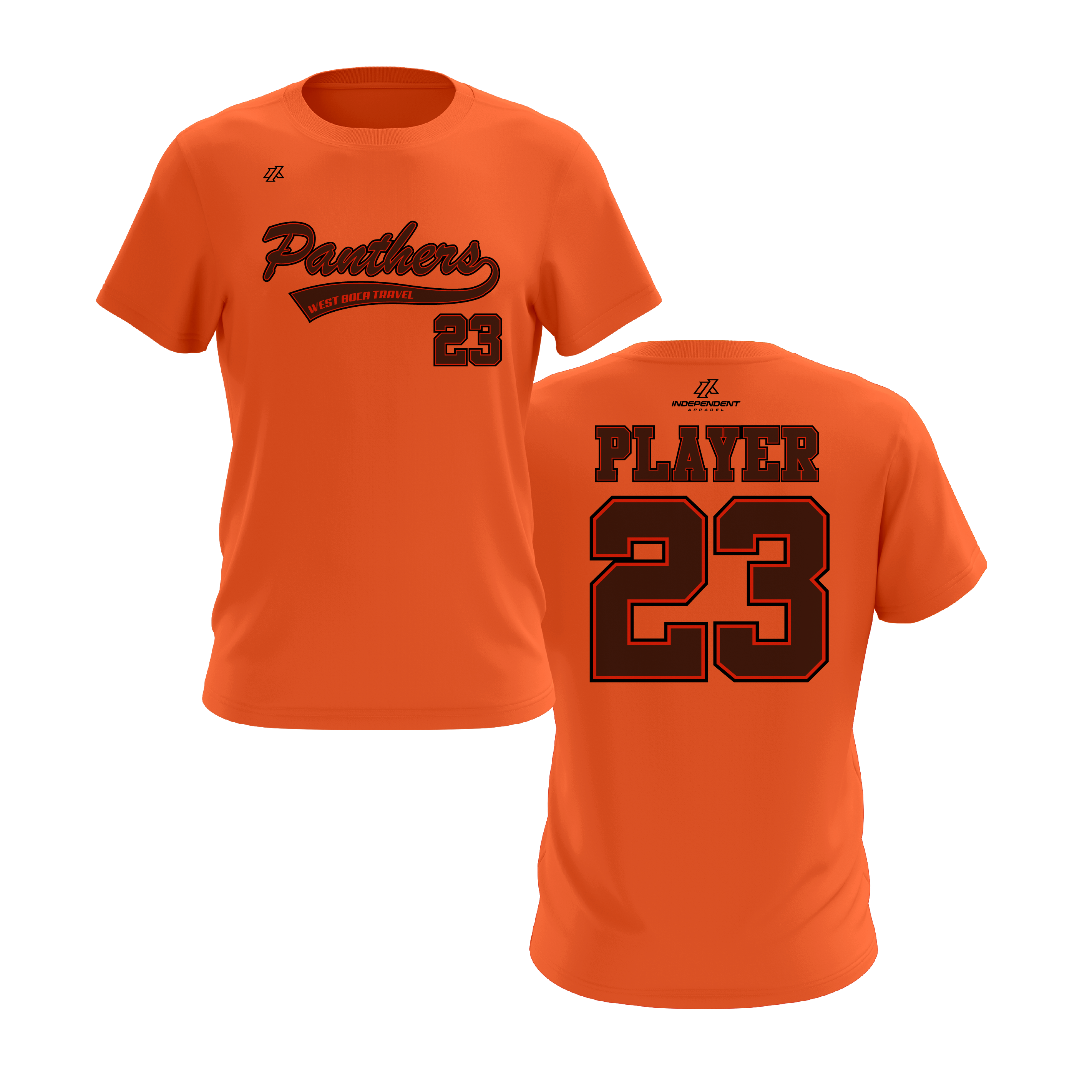 Dolman 10U Charcoal Panthers Script Logo Short Sleeve Shirt