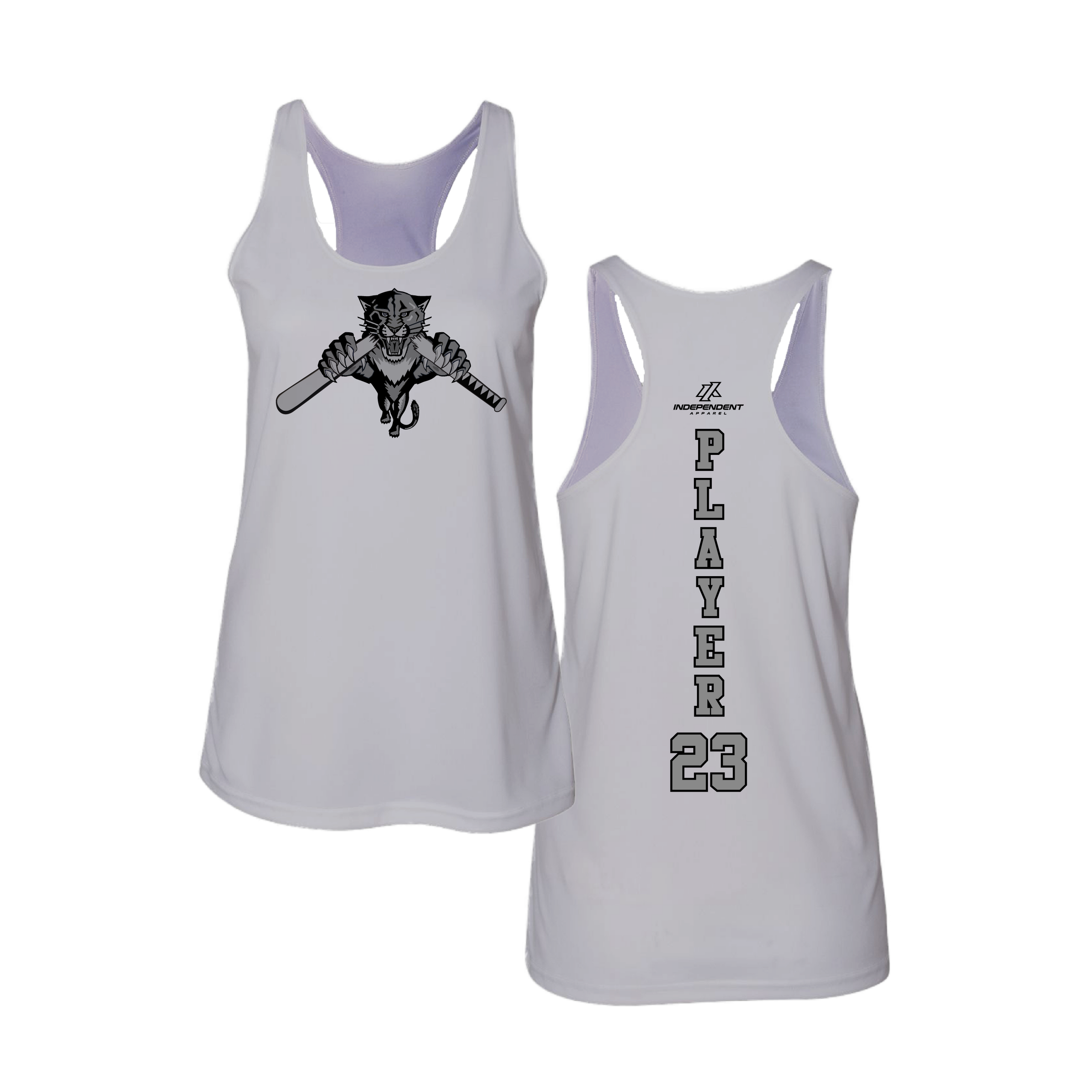 Dolman 10U Greyed Out Panther Logo Women's Tank Top