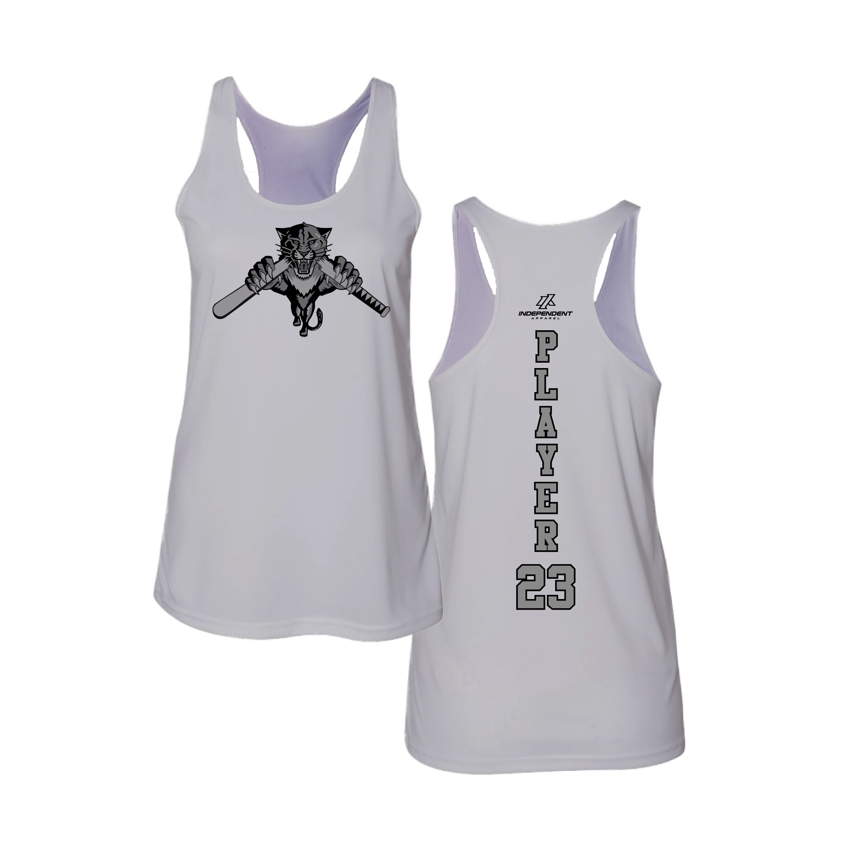 Dolman 10U Greyed Out Panther Logo Women's Tank Top
