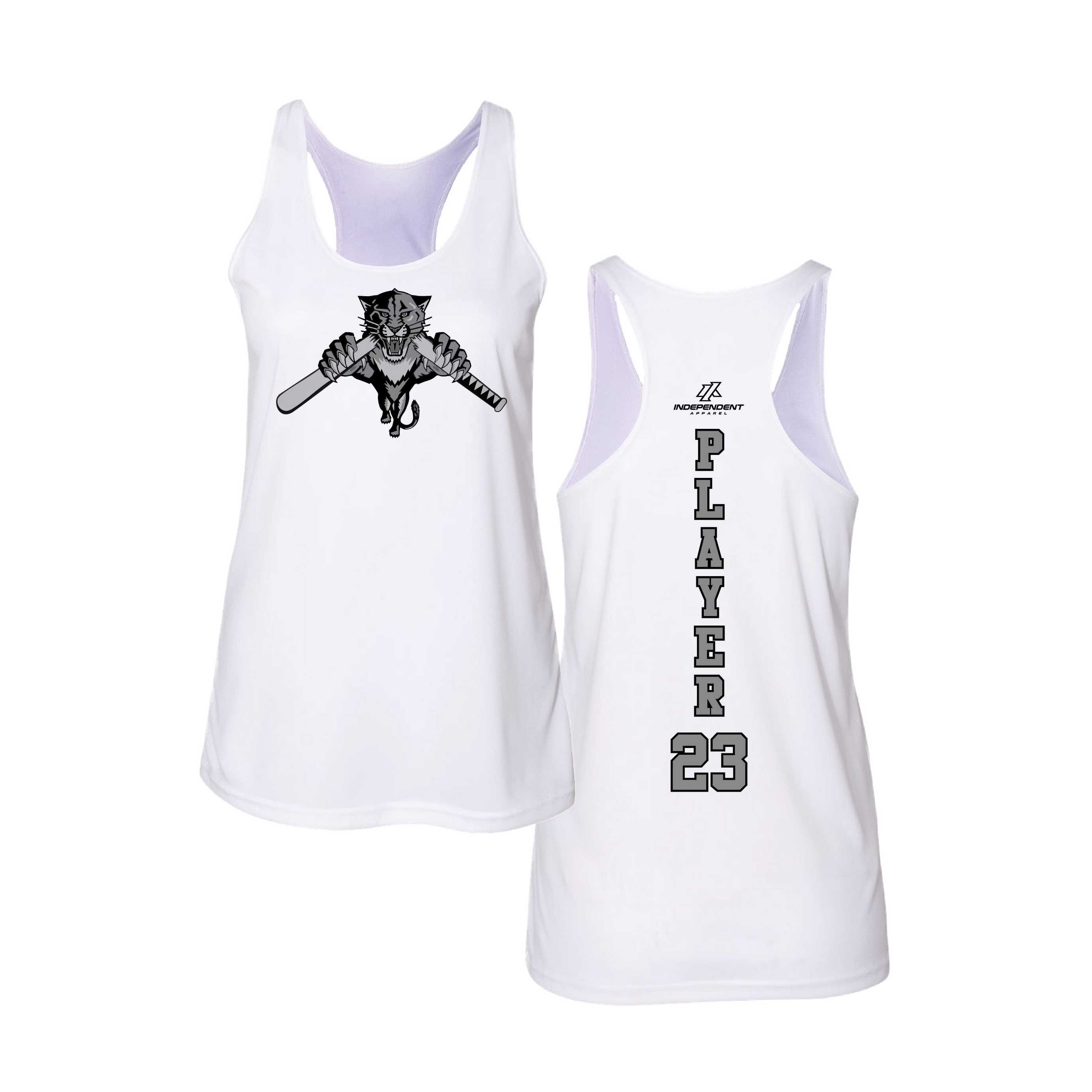 Dolman 10U Greyed Out Panther Logo Women's Tank Top