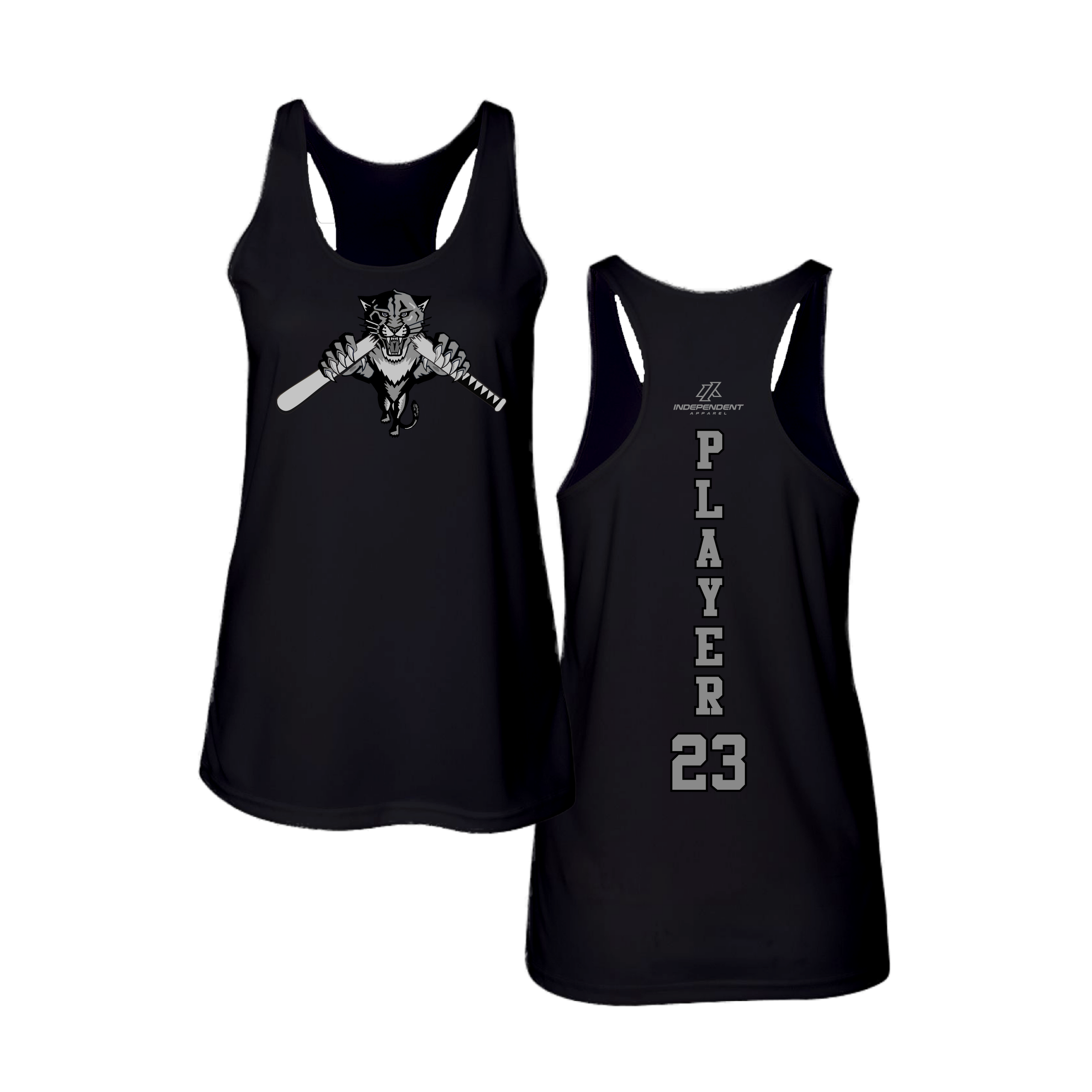 Dolman 10U Greyed Out Panther Logo Women's Tank Top