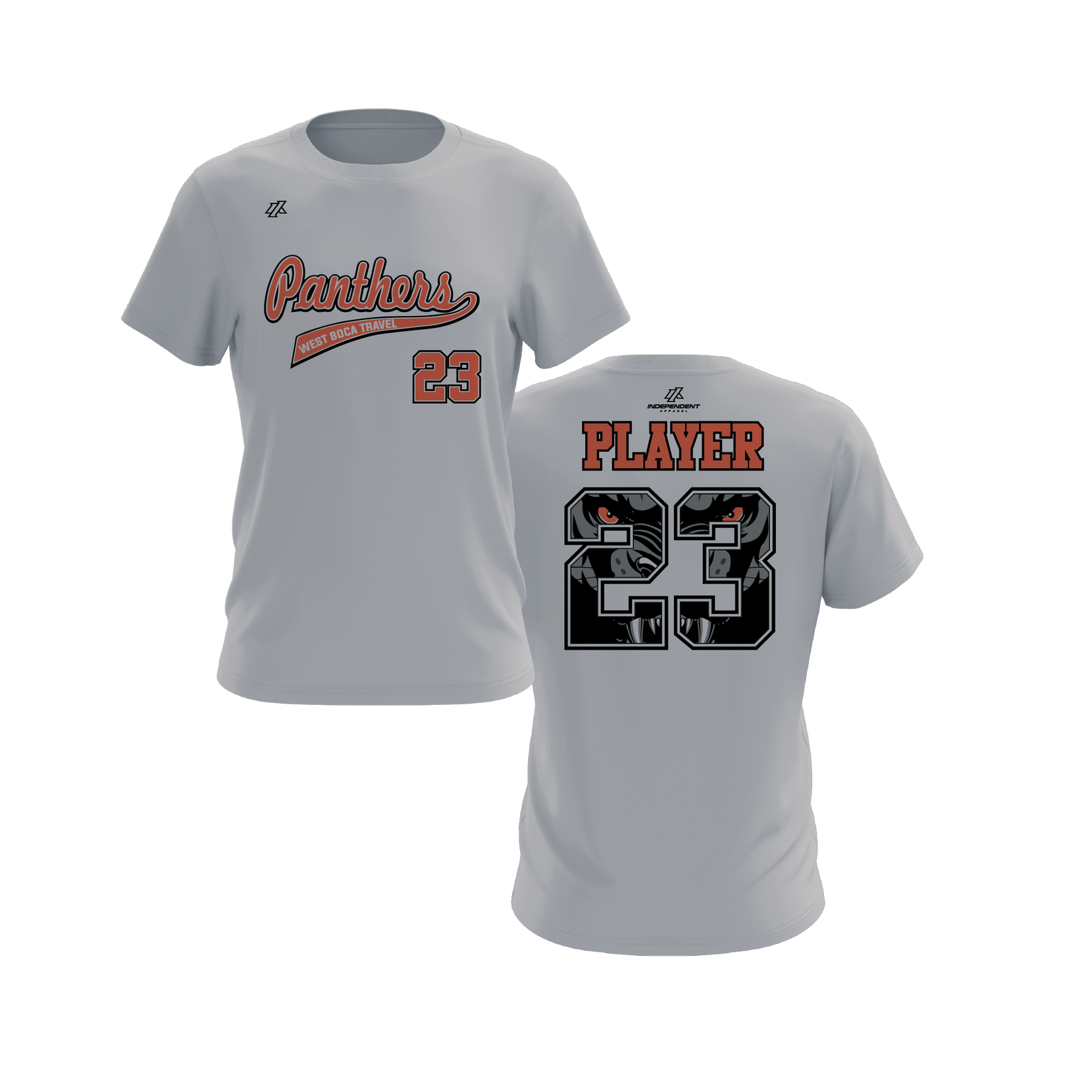 Ferraro 11U Panther Face Number Short Sleeve Shirt