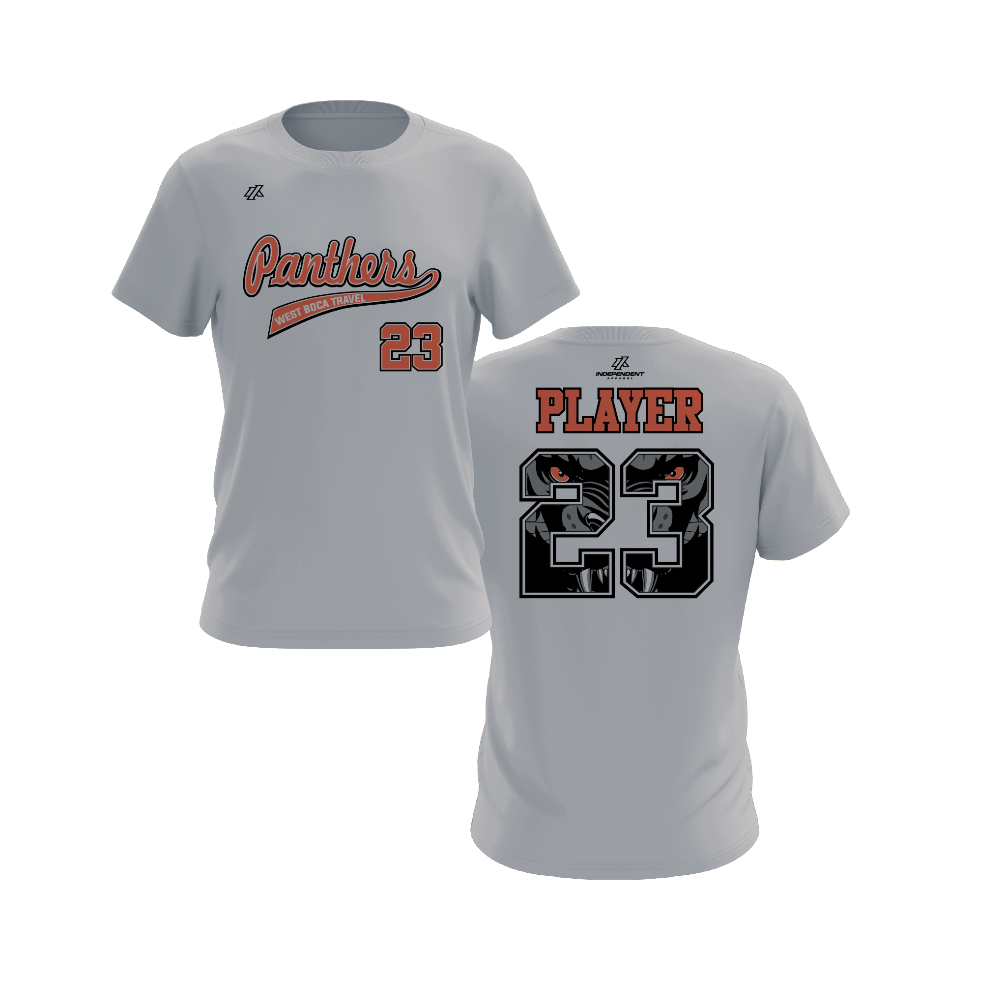 Ferraro 11U Panther Face Number Short Sleeve Shirt
