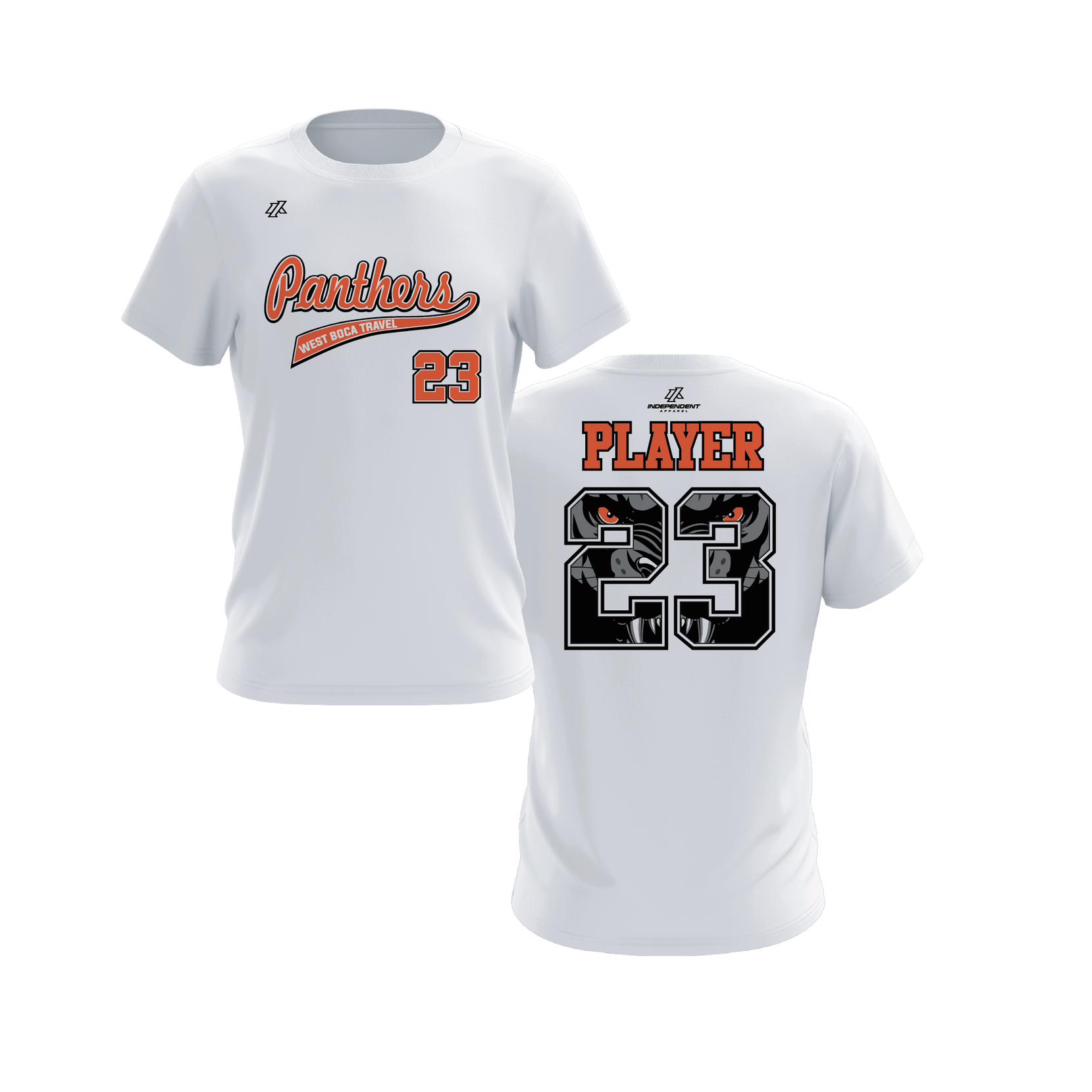 Ferraro 11U Panther Face Number Short Sleeve Shirt