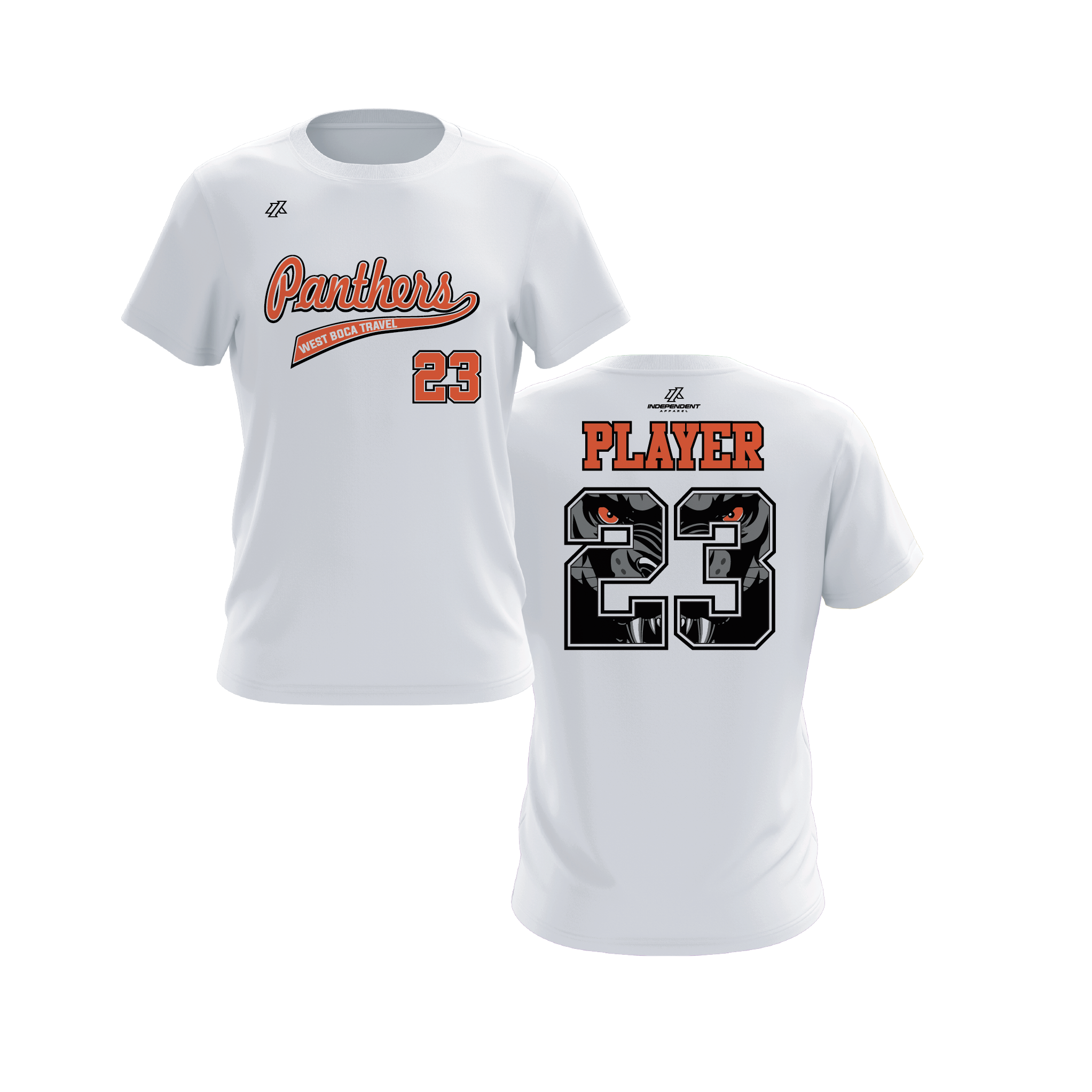 Ferraro 11U Panther Face Number Short Sleeve Shirt