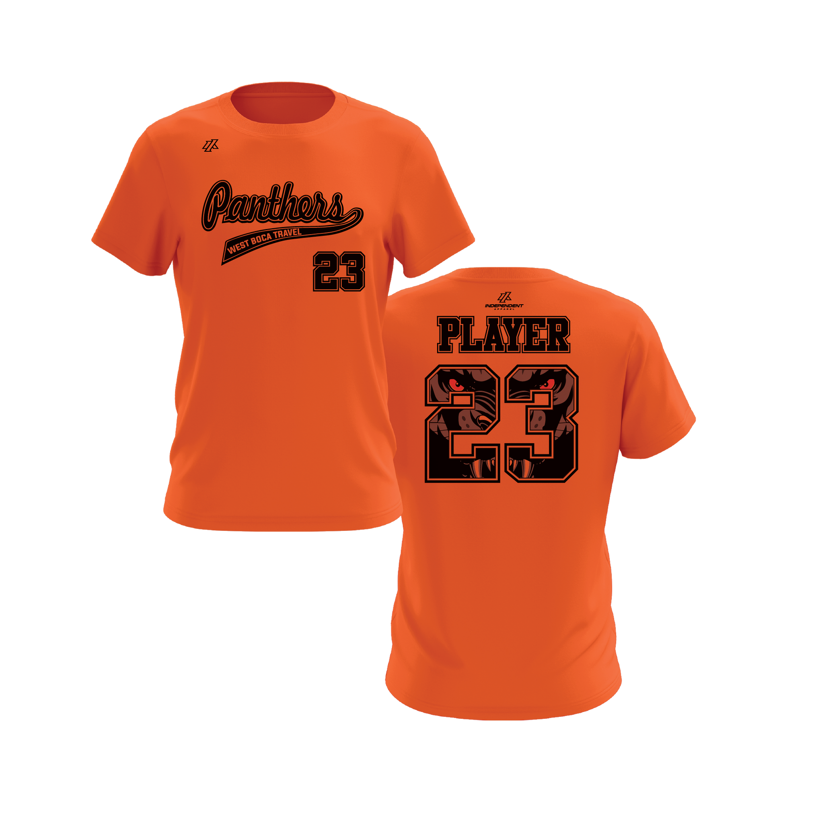 Ferraro 11U Panther Face Number Short Sleeve Shirt