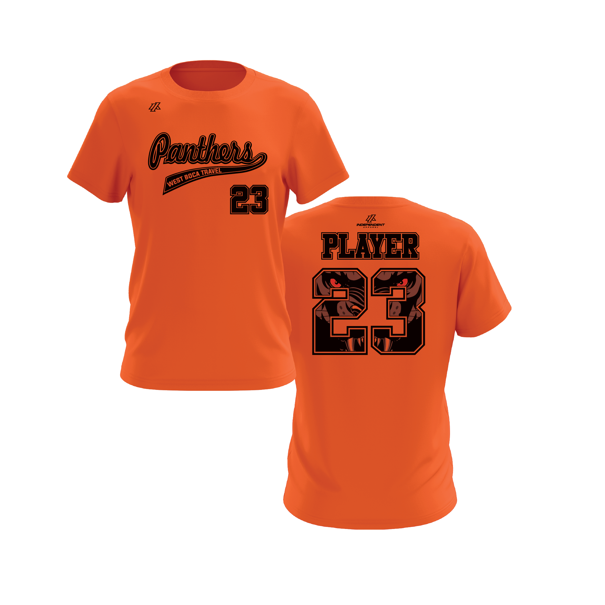 Ferraro 11U Panther Face Number Short Sleeve Shirt