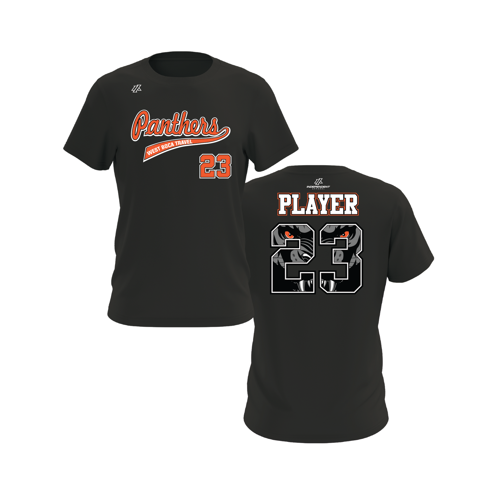 Ferraro 11U Panther Face Number Short Sleeve Shirt