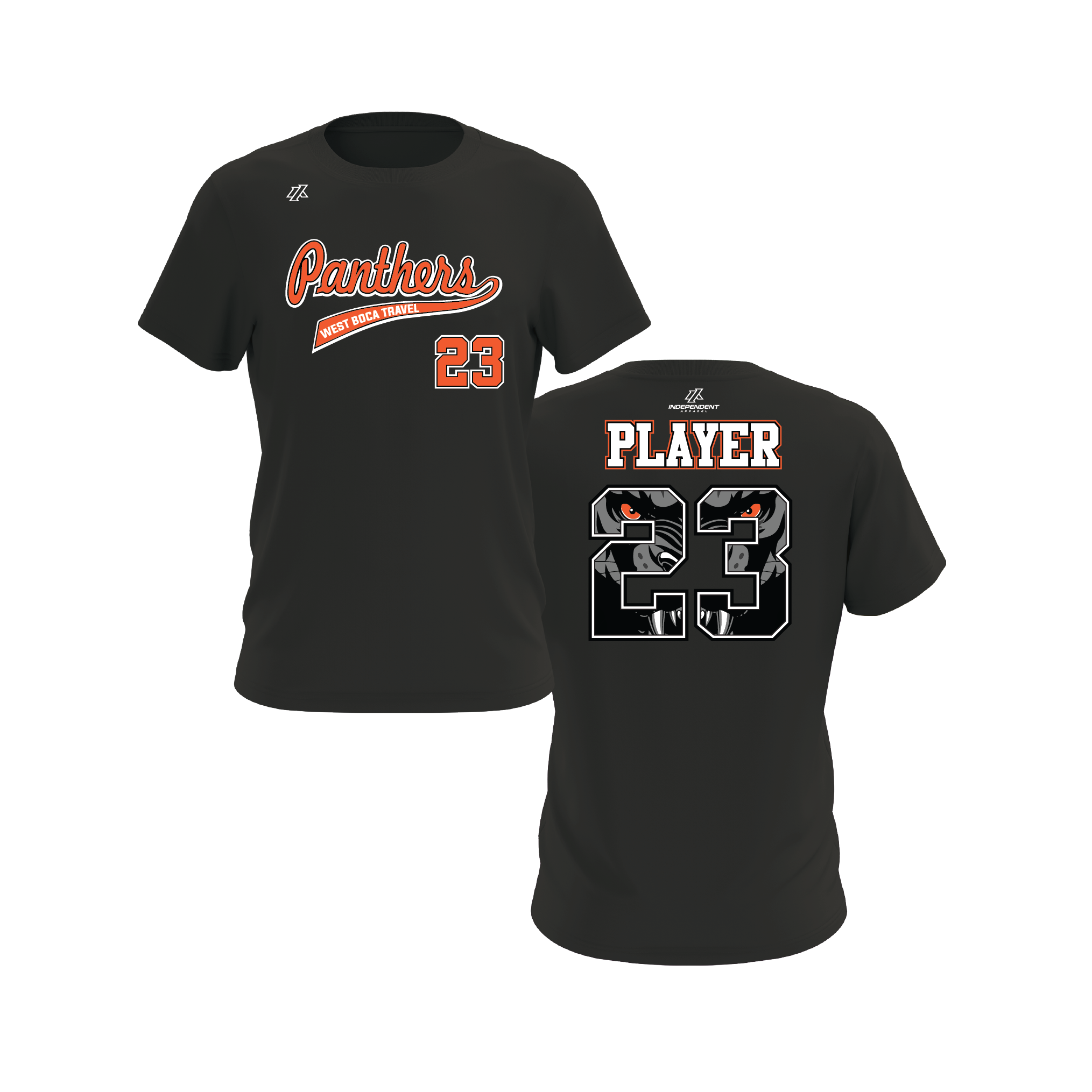 Ferraro 11U Panther Face Number Short Sleeve Shirt