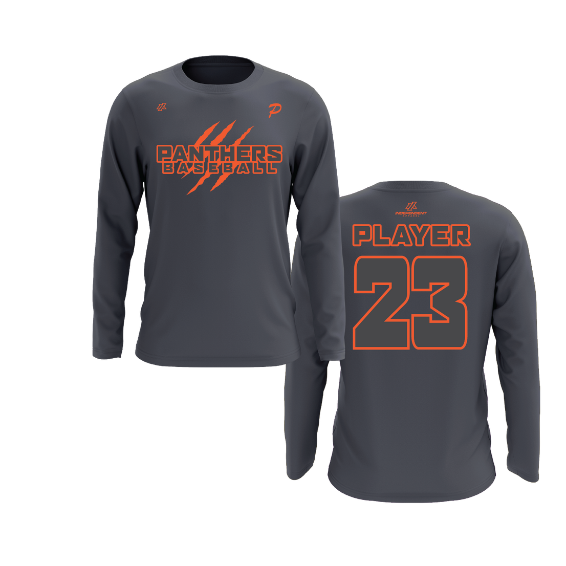 Swisher 8U Panthers Claw Logo Long Sleeve Shirt
