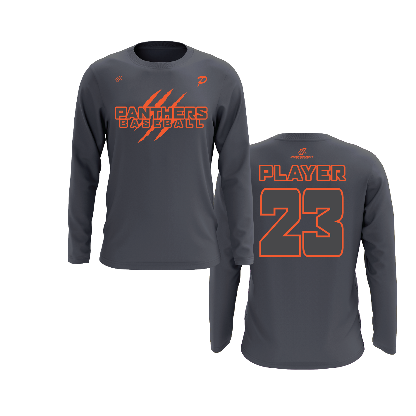 Swisher 8U Panthers Claw Logo Long Sleeve Shirt