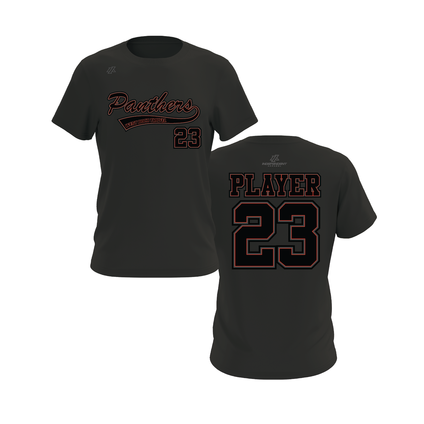 Swisher 8U Blackout Script Logo Black Short Sleeve Shirt