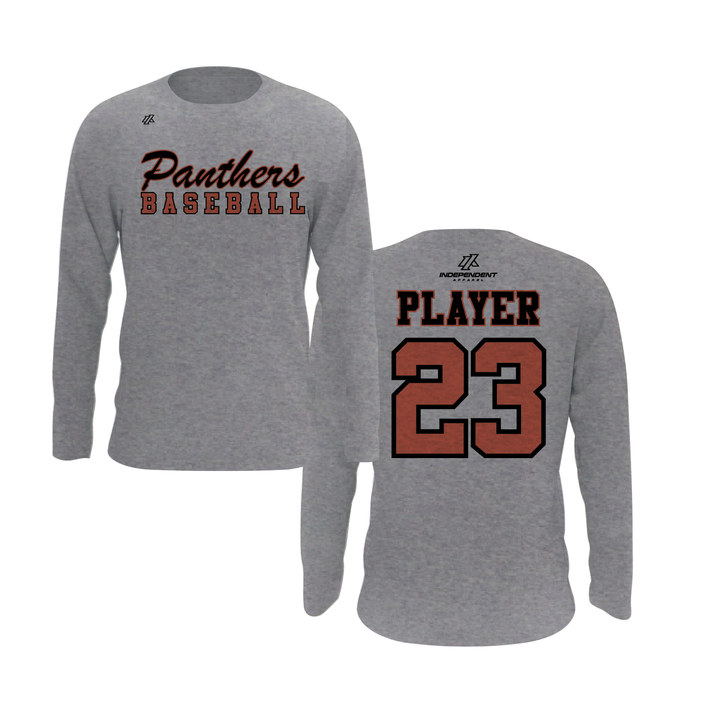 Swisher 8U Panthers Baseball Logo Long Sleeve Shirt