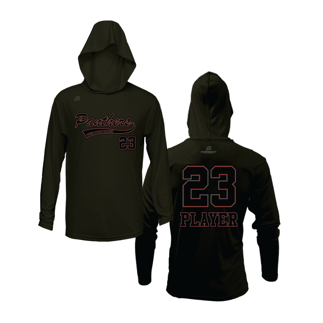 Swisher 8U Blackout Logo Black Lightweight Hoodie