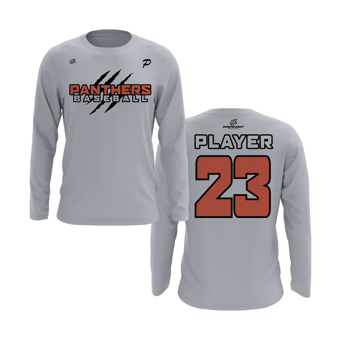 Swisher 8U Panthers Claw Logo Long Sleeve Shirt