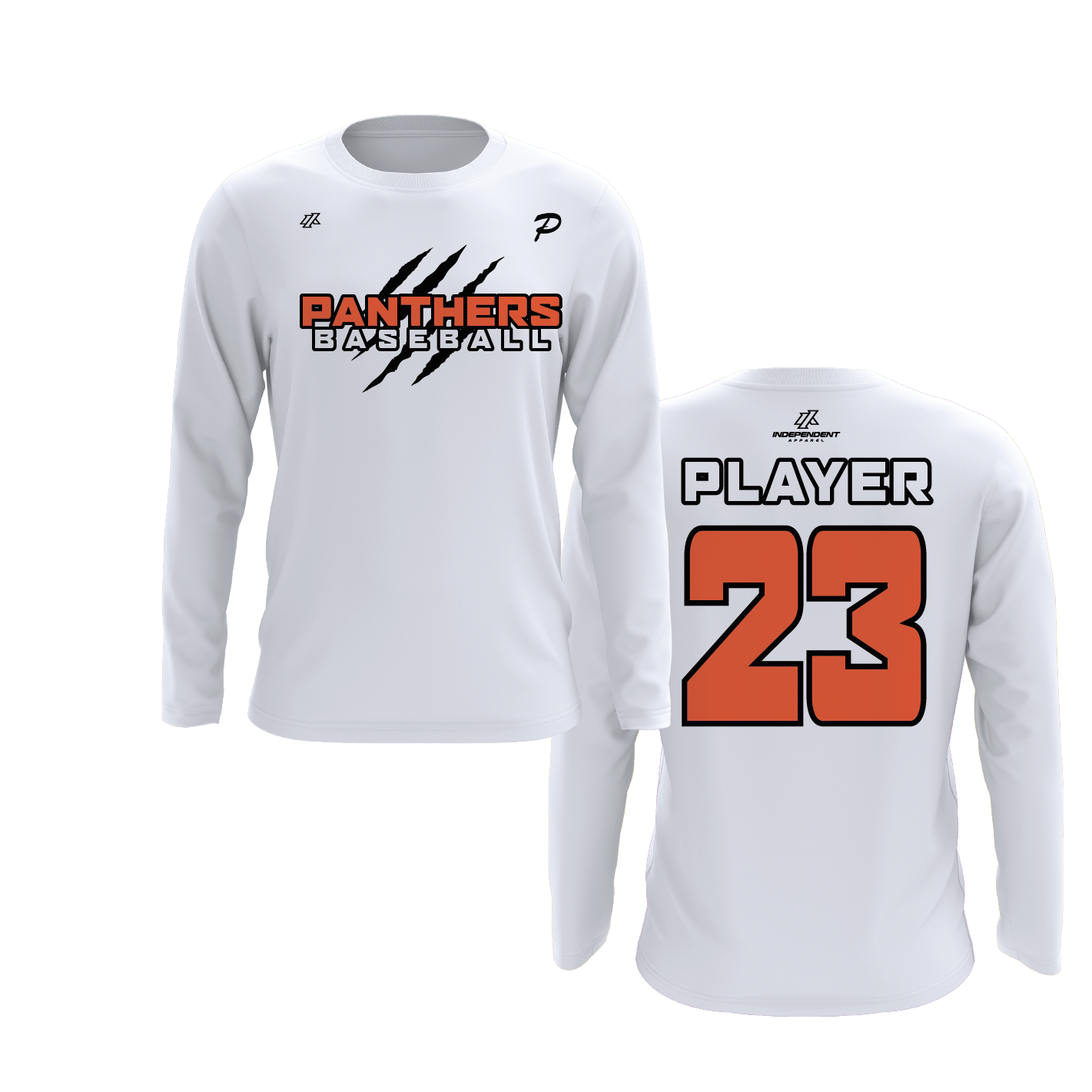 Swisher 8U Panthers Claw Logo Long Sleeve Shirt