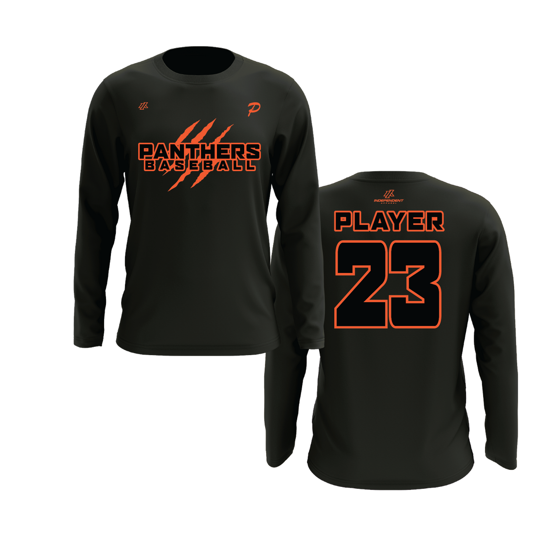 Swisher 8U Panthers Claw Logo Long Sleeve Shirt