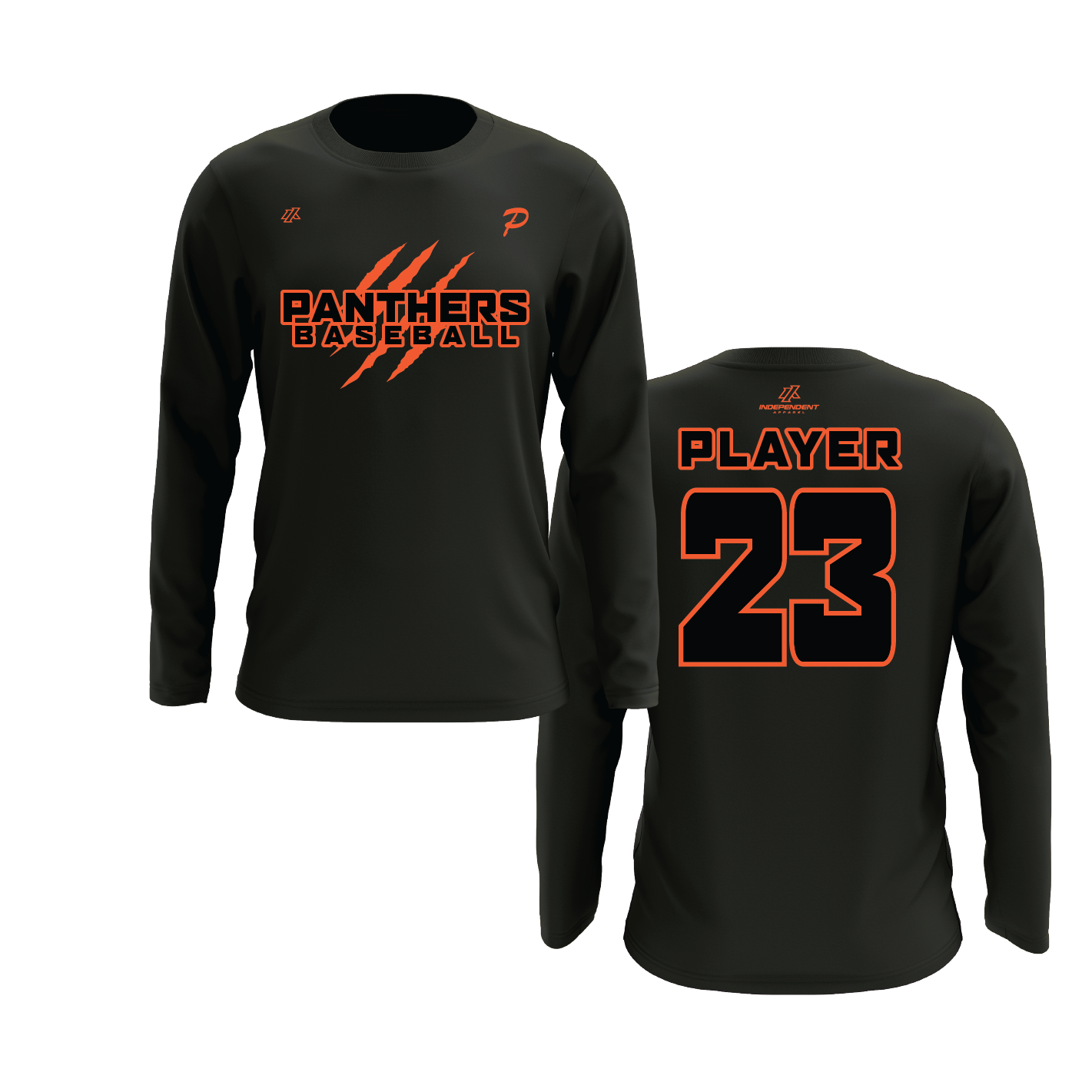Swisher 8U Panthers Claw Logo Long Sleeve Shirt